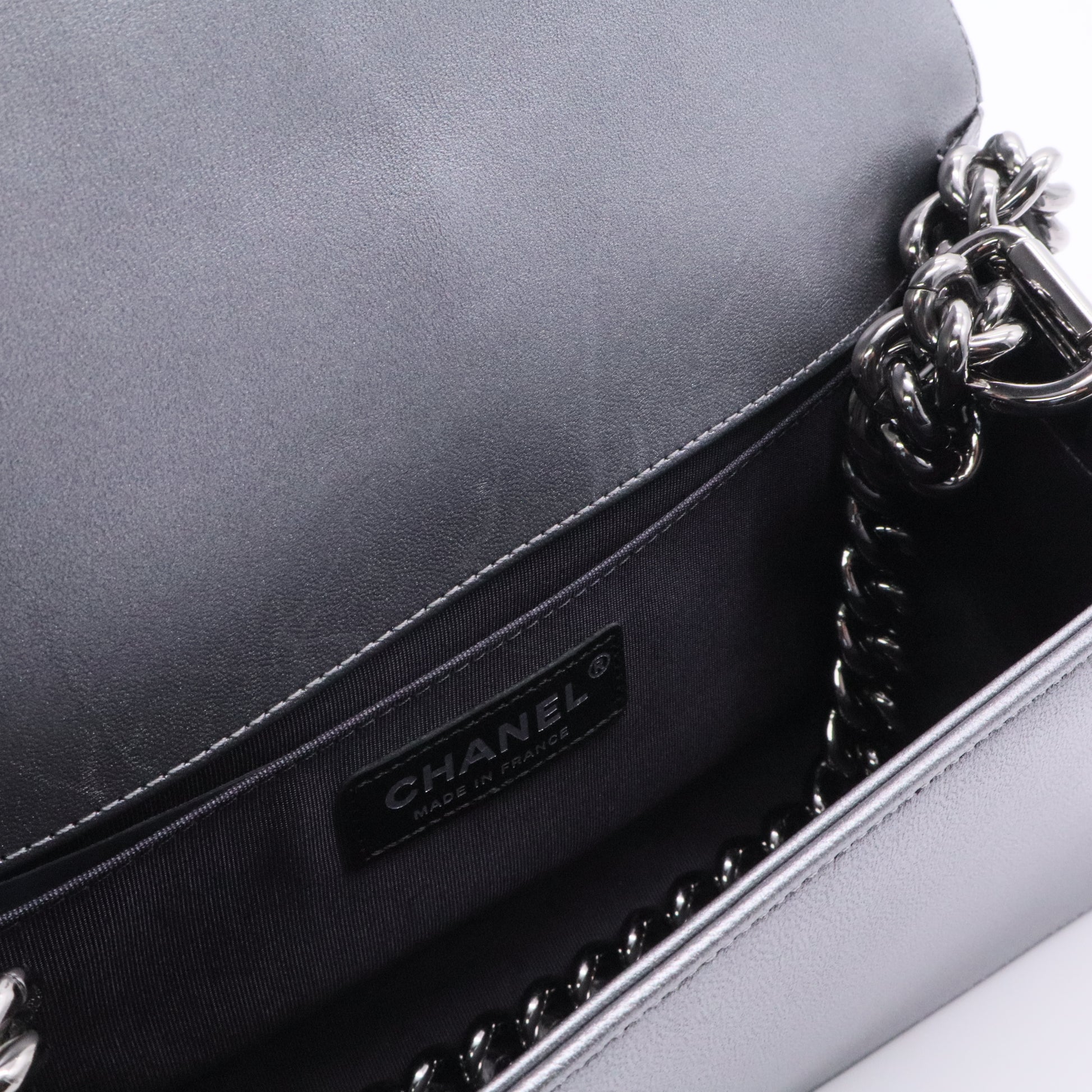 Chanel Boy Flap Bag Braided Patent and Calfskin Medium twins