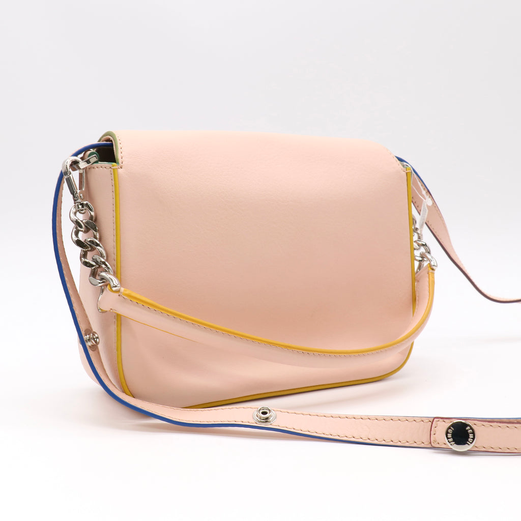 Fendi Pink Calfskin Leather 3Baguette Shoulder Bag Twins LDJ5032