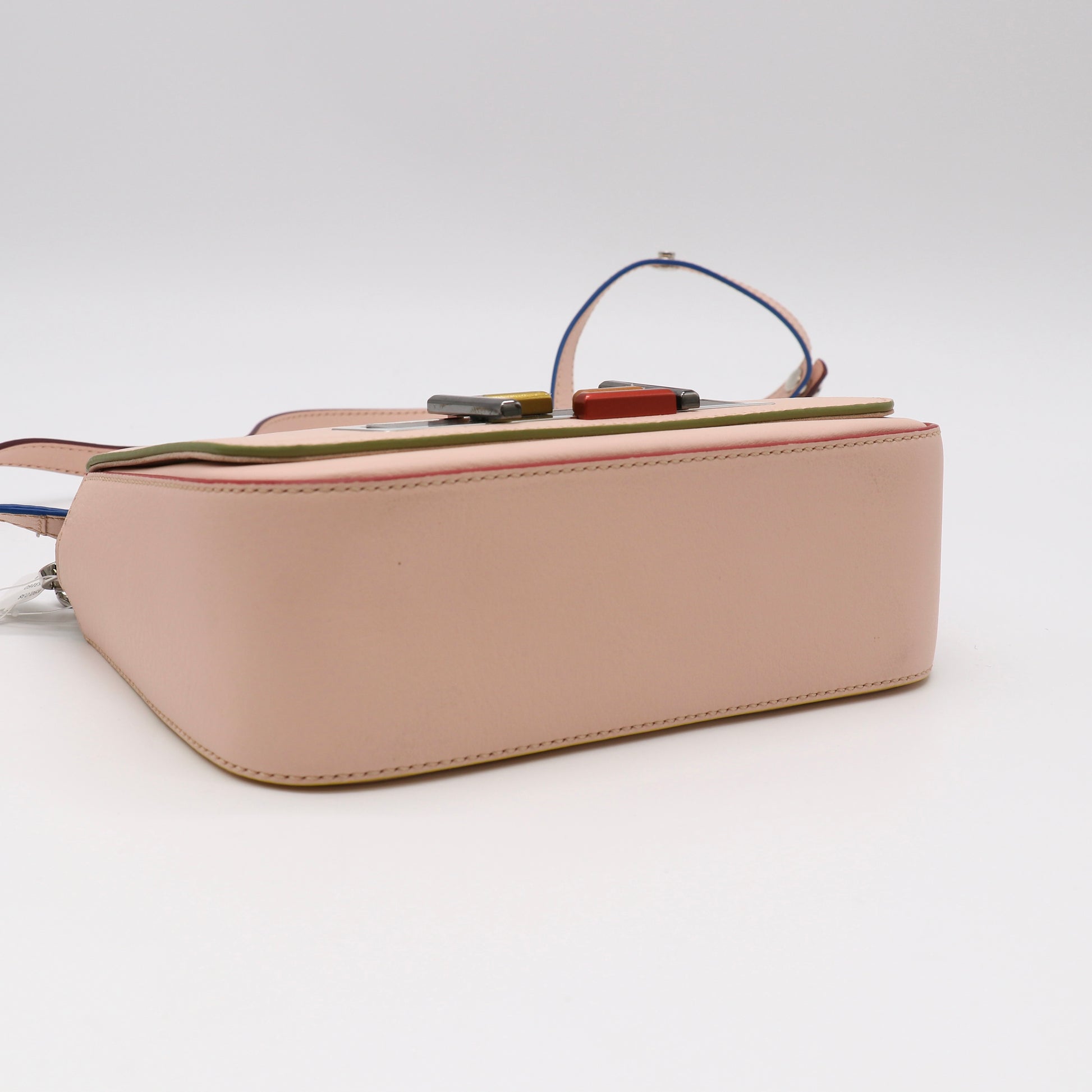 Fendi Pink Calfskin Leather 3Baguette Shoulder Bag Twins LDJ5032