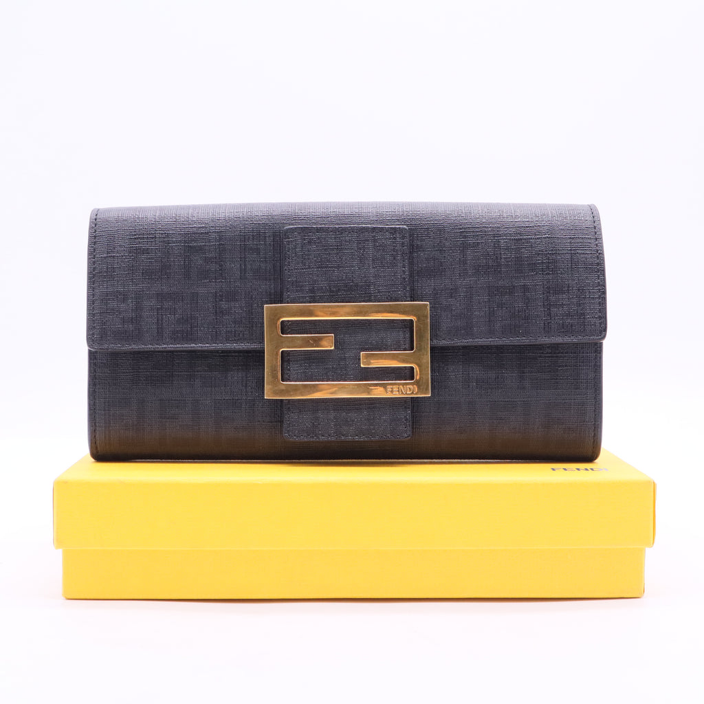 Black Zucchino Coated Canvas Forever Continental Wallet