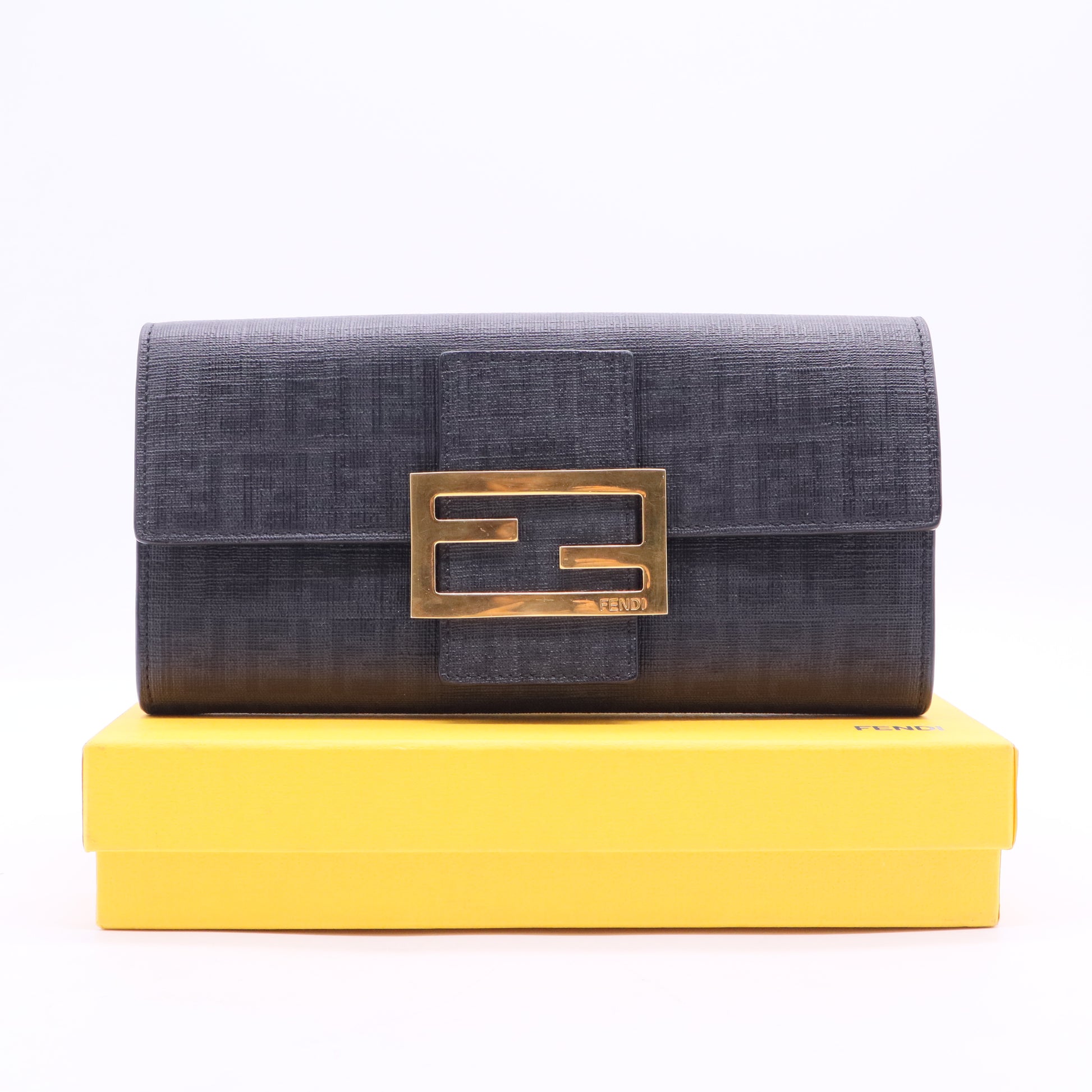 Black Zucchino Coated Canvas Forever Continental Wallet