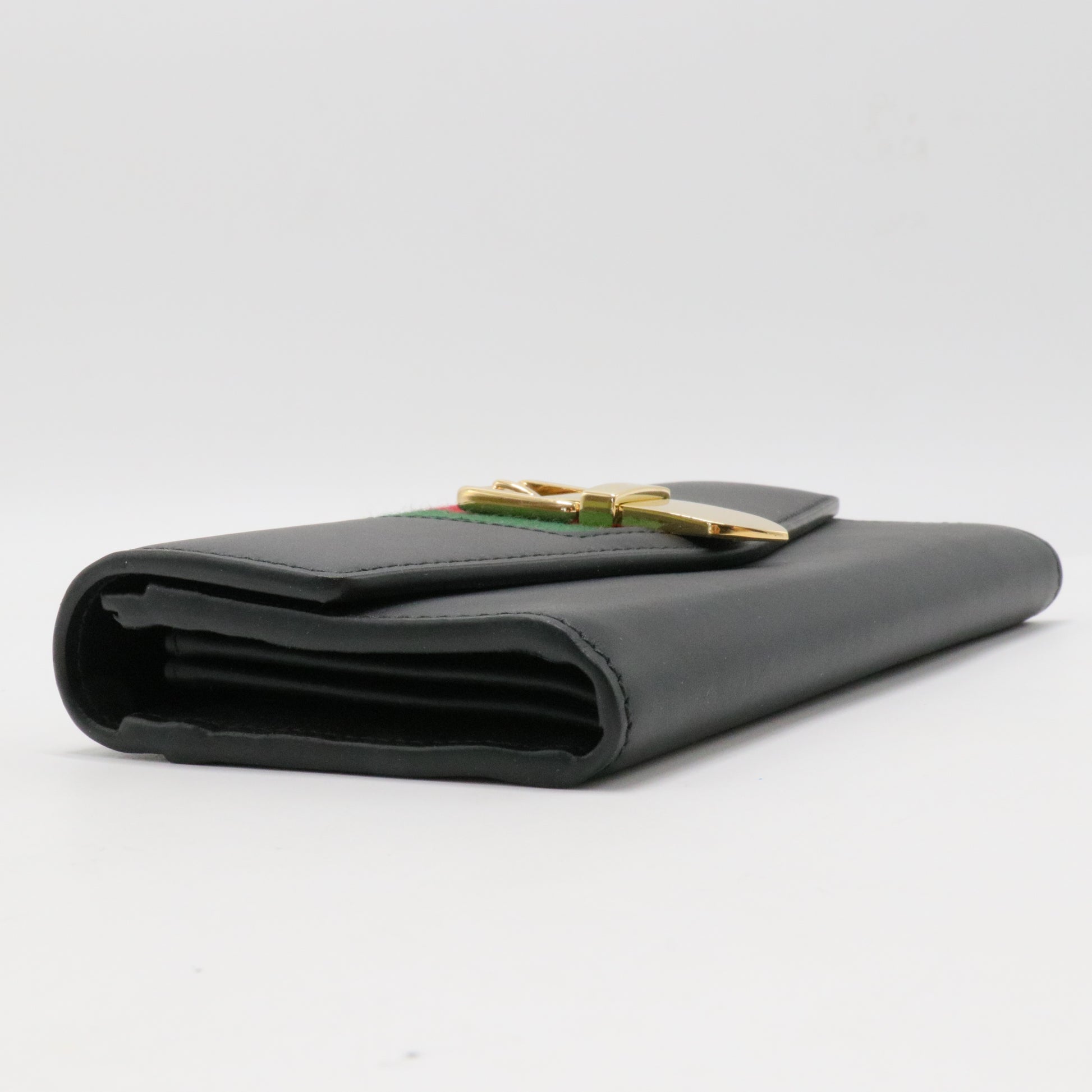 Web Accent Leather Continental Wallet