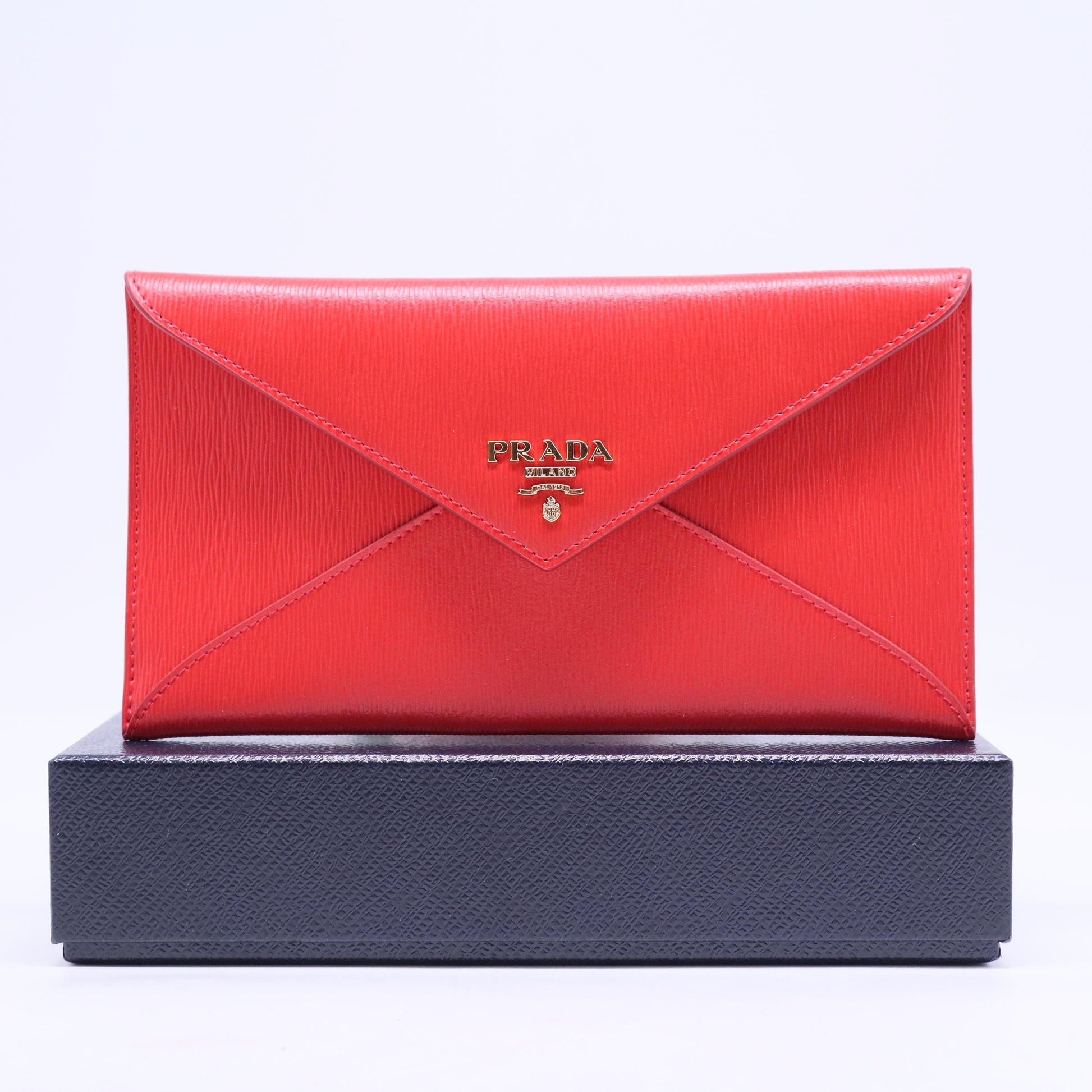 Red Vitello Move Leather Envelope Wallet W20381