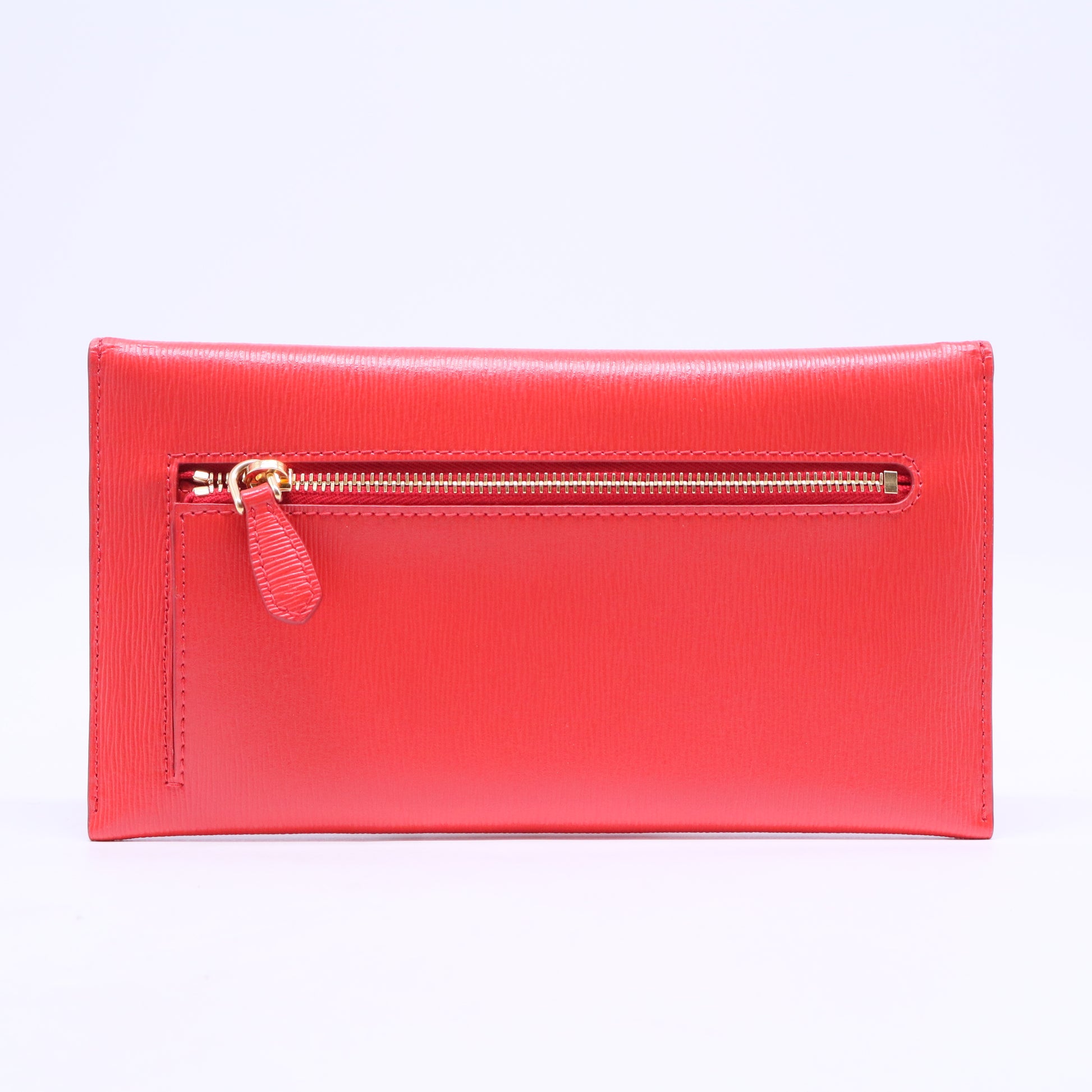 Red Vitello Move Leather Envelope Wallet W20381