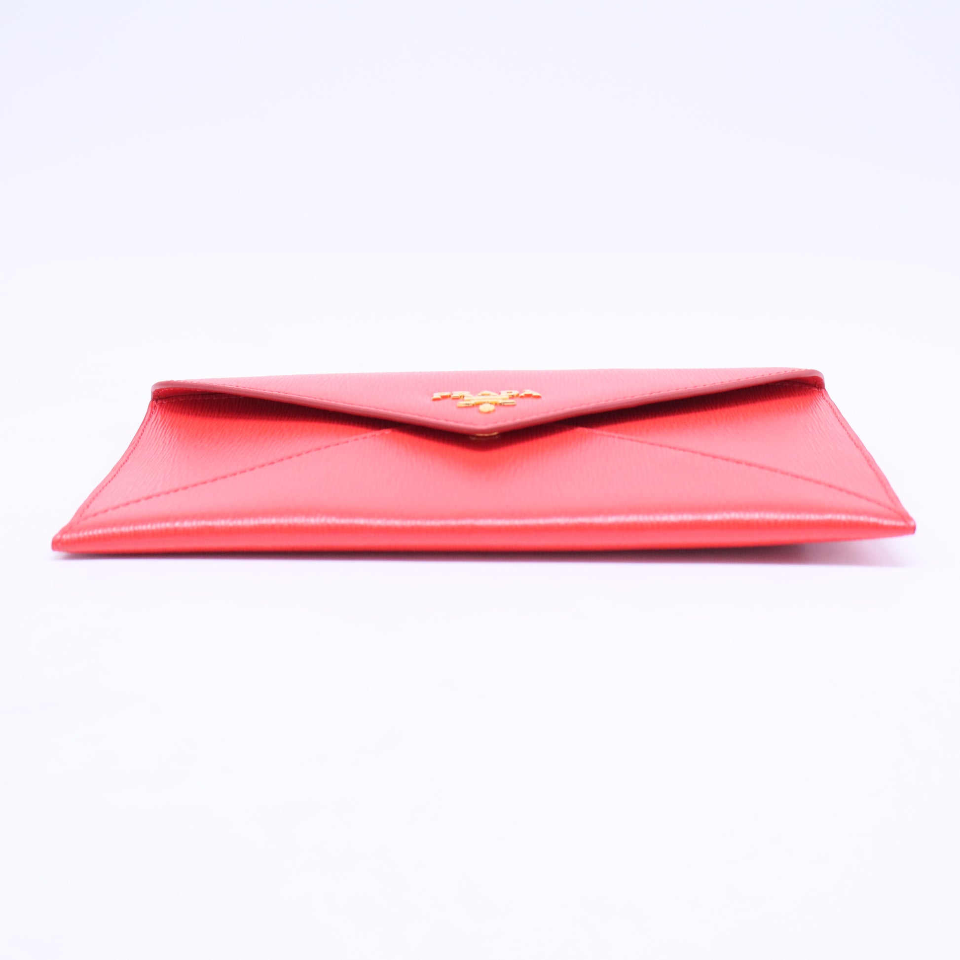 Red Vitello Move Leather Envelope Wallet W20381
