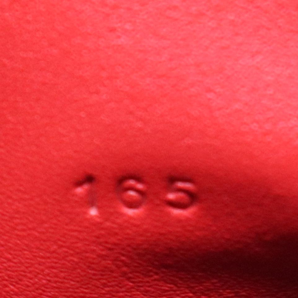 Red Vitello Move Leather Envelope Wallet W20381