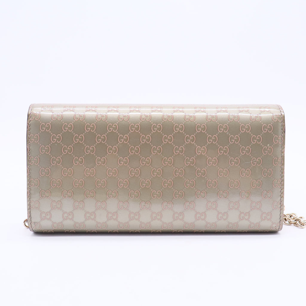 Micro Guccissima Chain Wallet Golden W20391