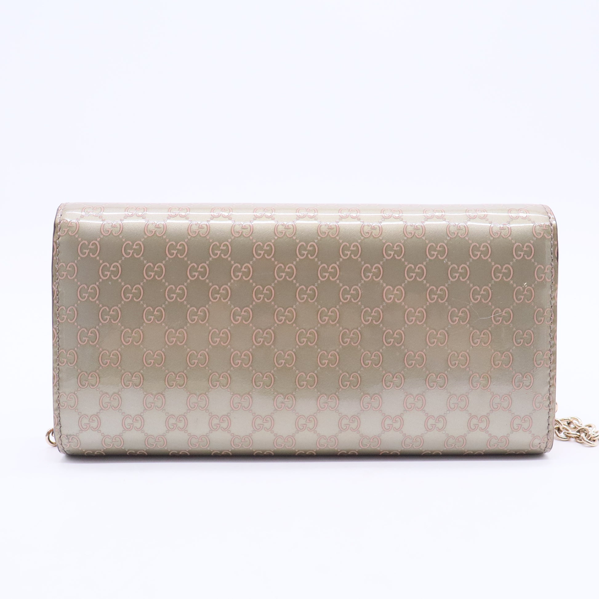 Micro Guccissima Chain Wallet Golden W20391