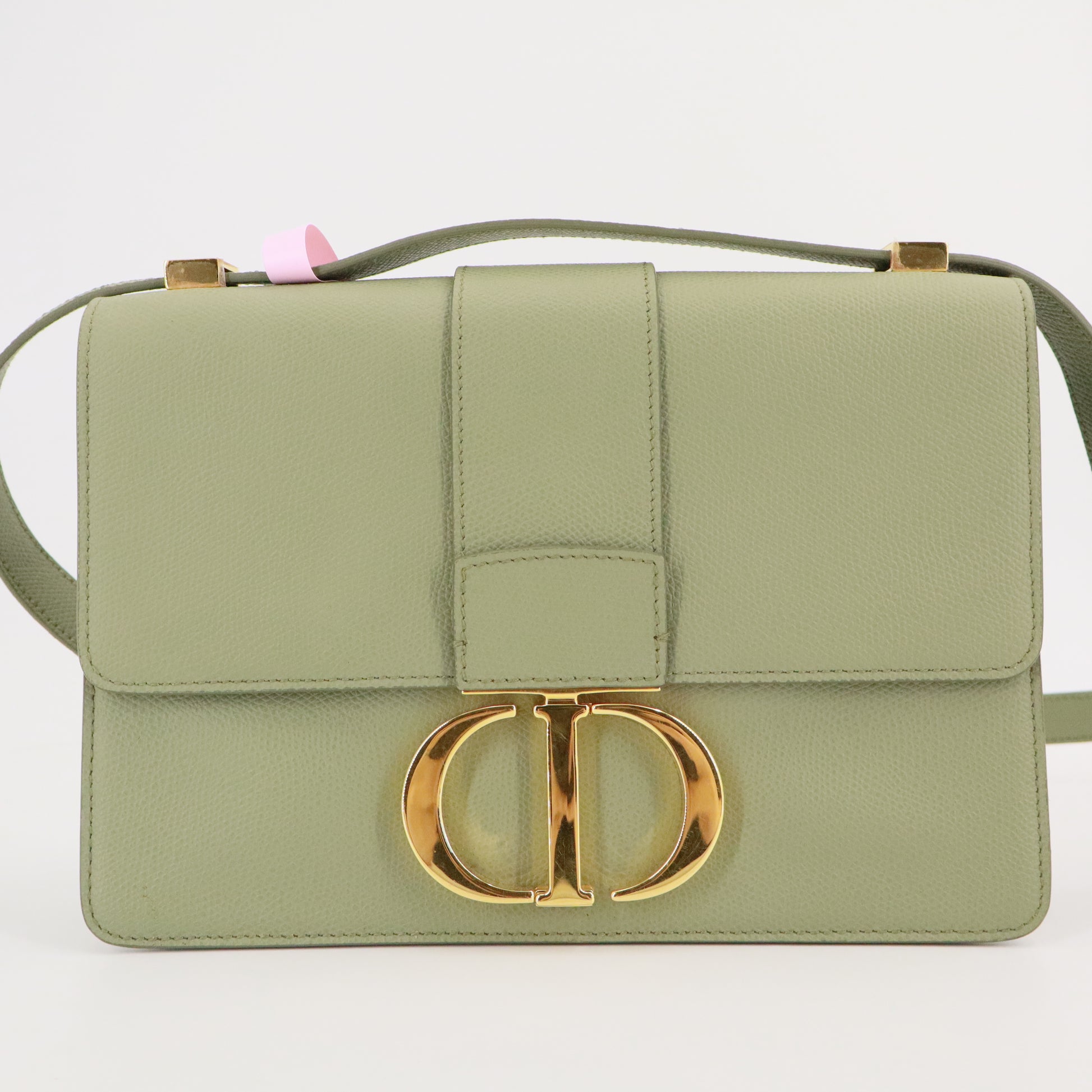 Christian Dior Smooth Calfskin Micro 30 Montaigne Flap Bag Mint Green Twins
