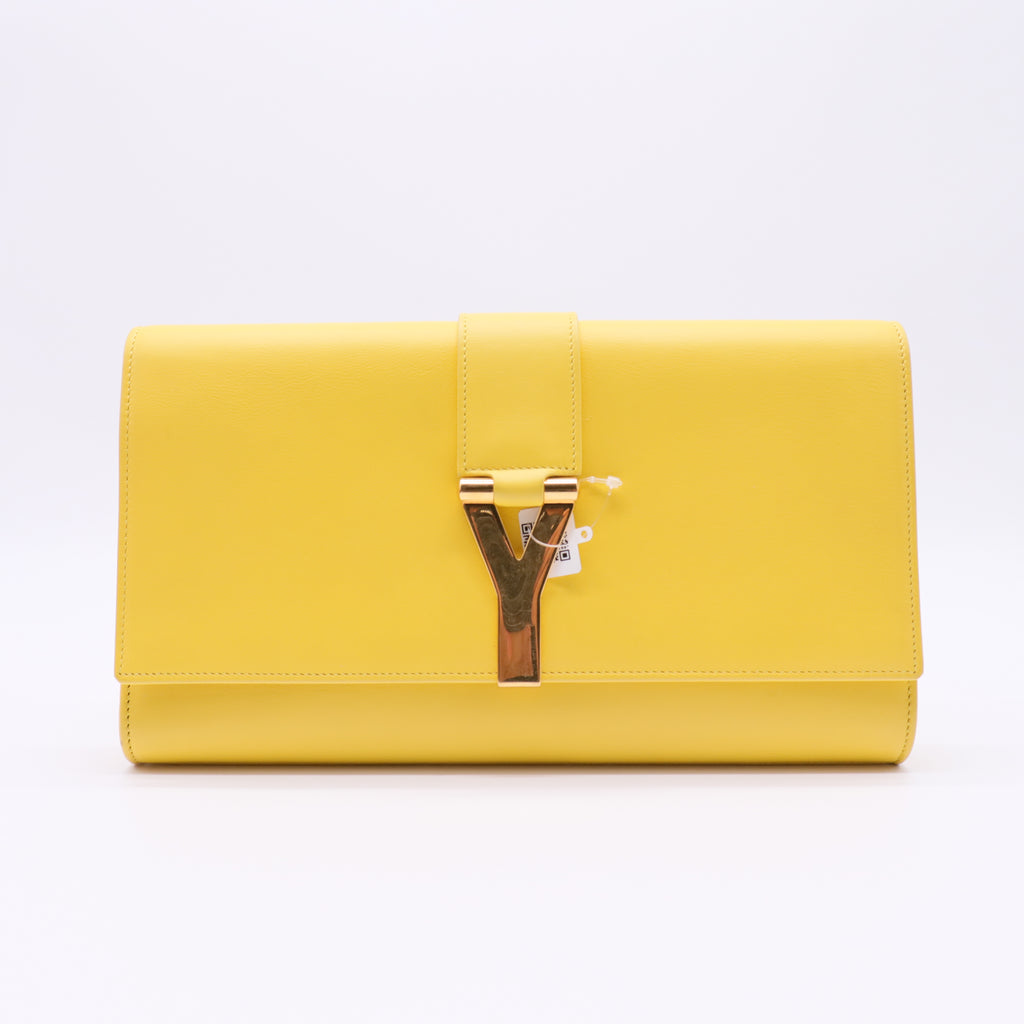 Calfskin Classic Y Ligne Clutch Soleil twins