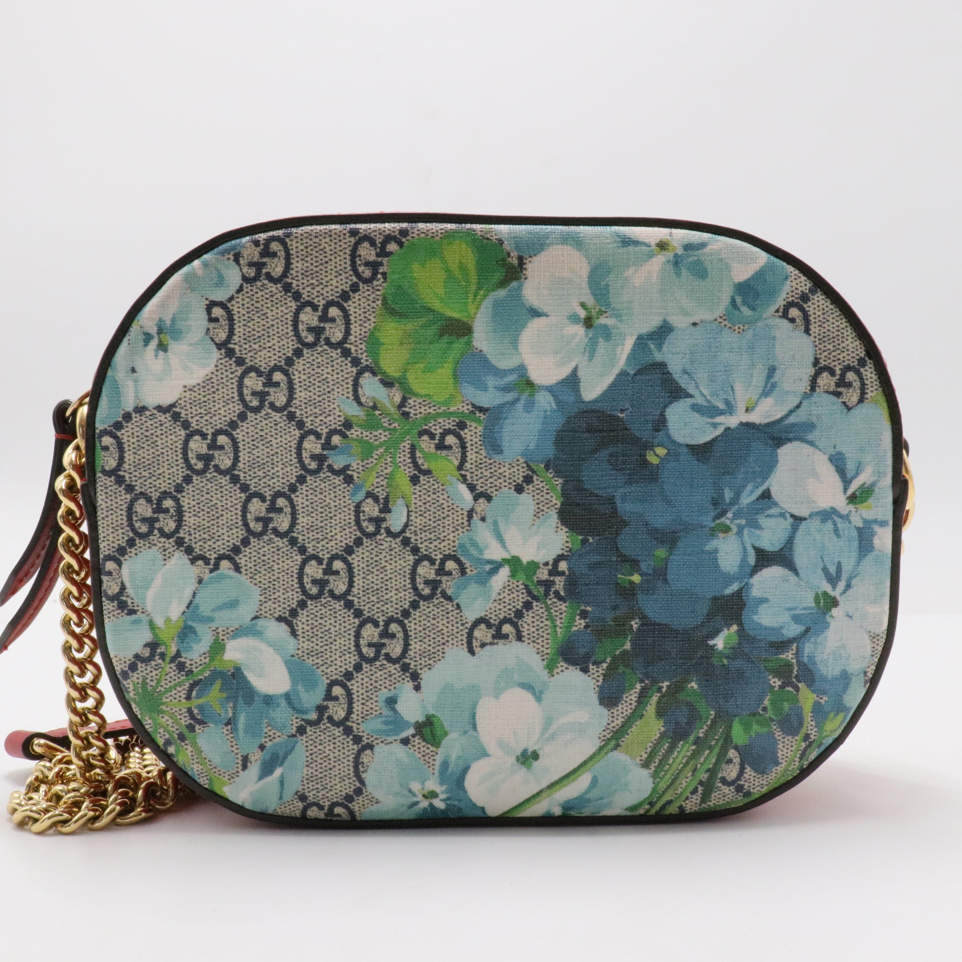 Chain Crossbody Bag Blooms Print GG Coated Canvas Mini
