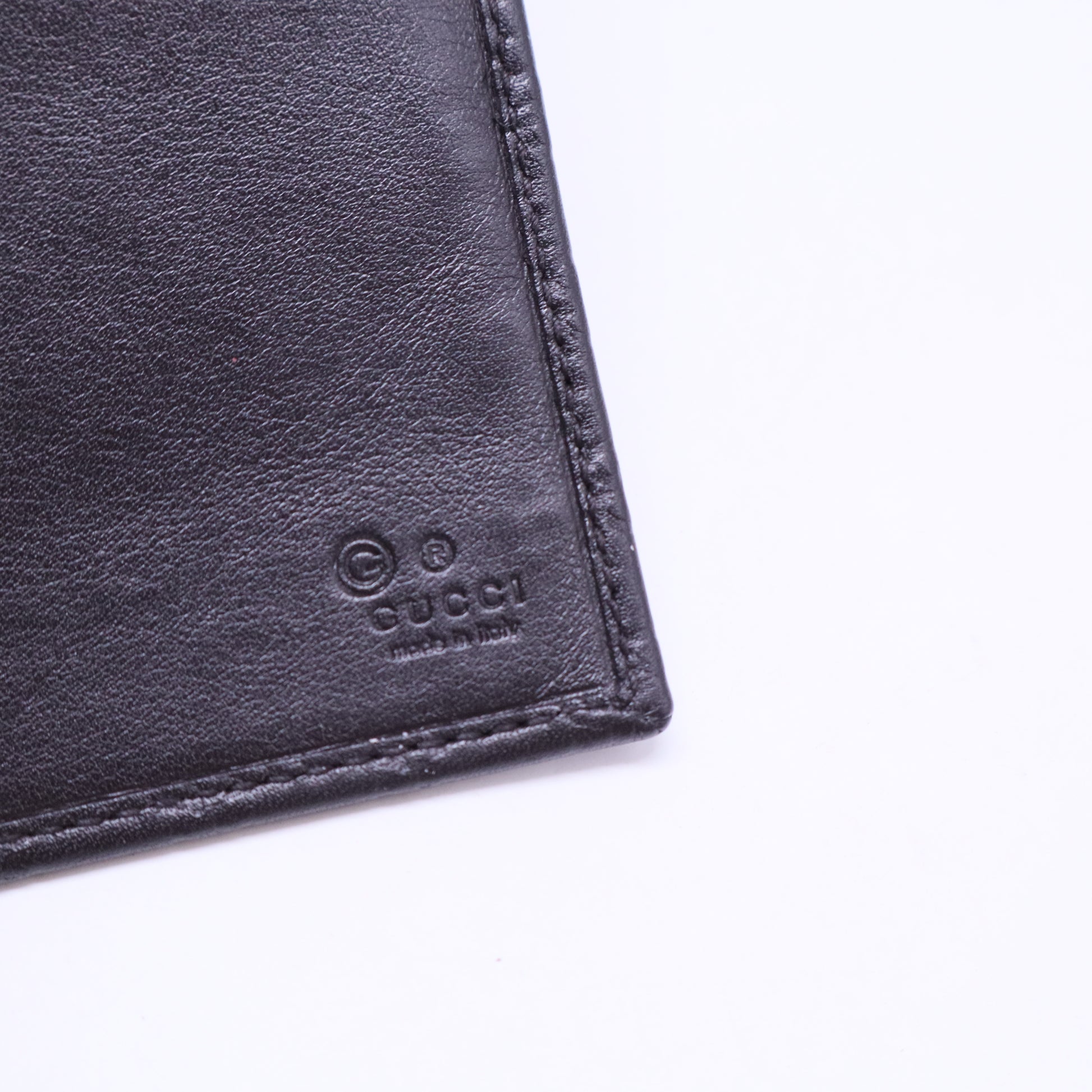 Black Micro Guccissima Leather Continental Wallet W20401