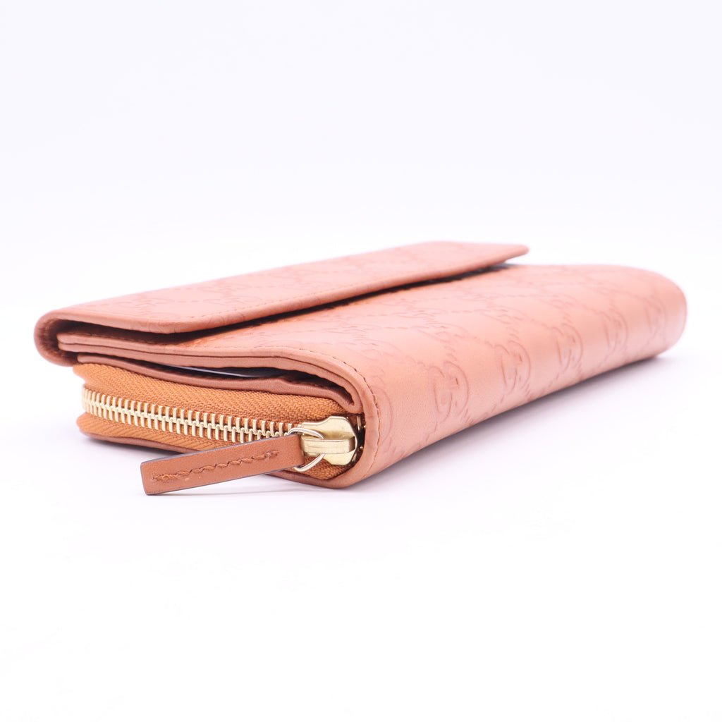 Guccissima Zip Around Wallet Microguccissima Pattern French Purse