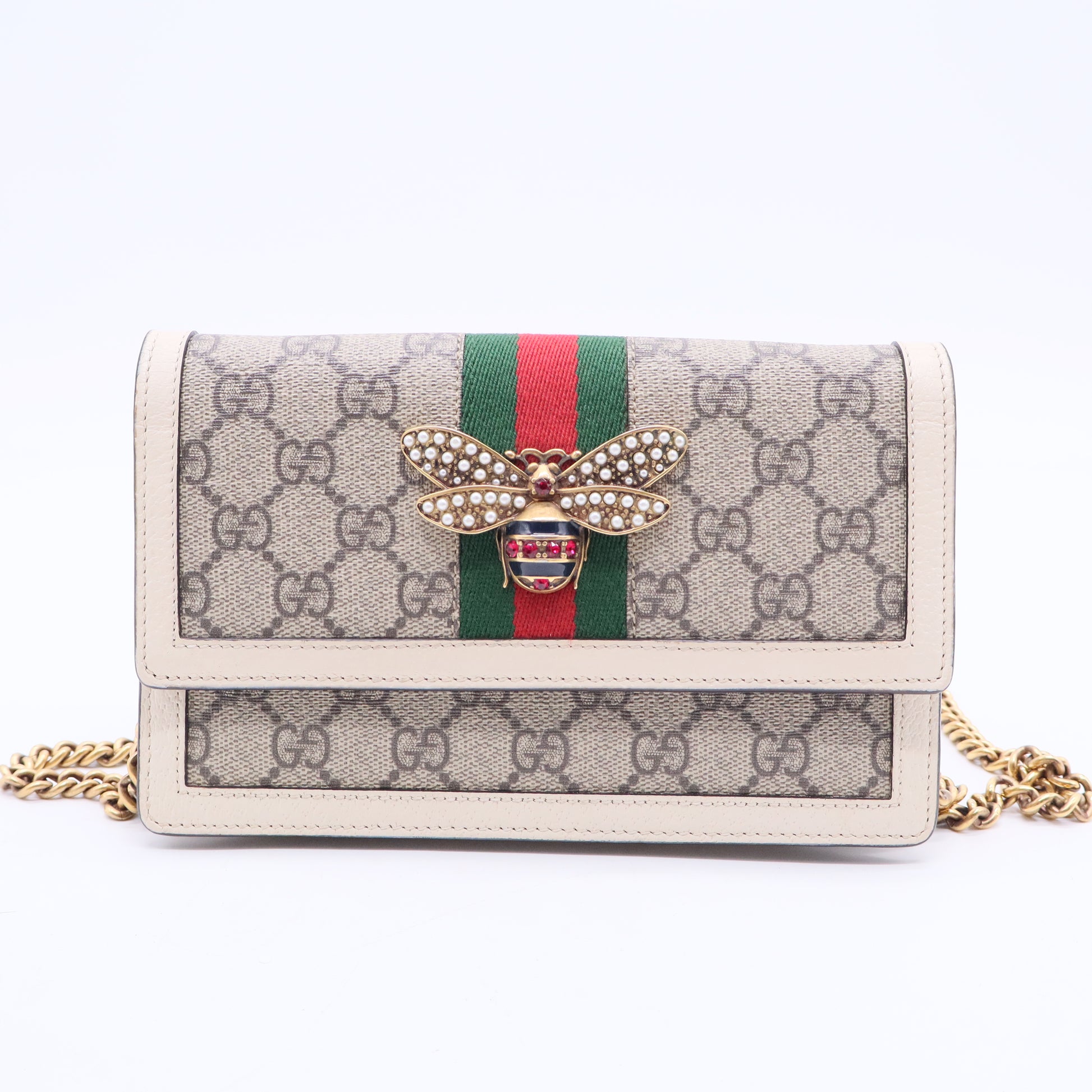 Queen Margaret Chain Wallet GG Coated Canvas Mini B20299
