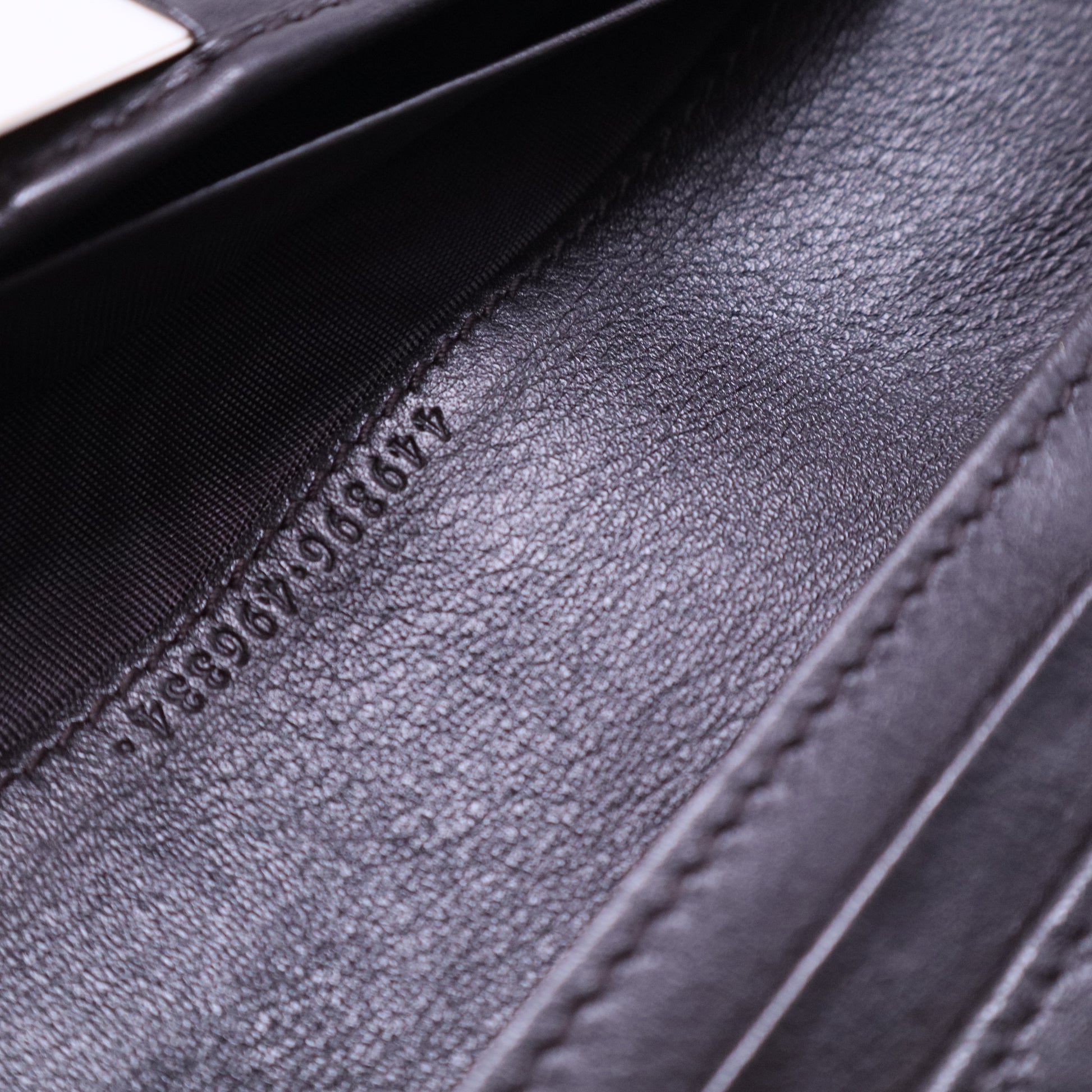 Black Micro Guccissima Leather Continental Wallet W20401