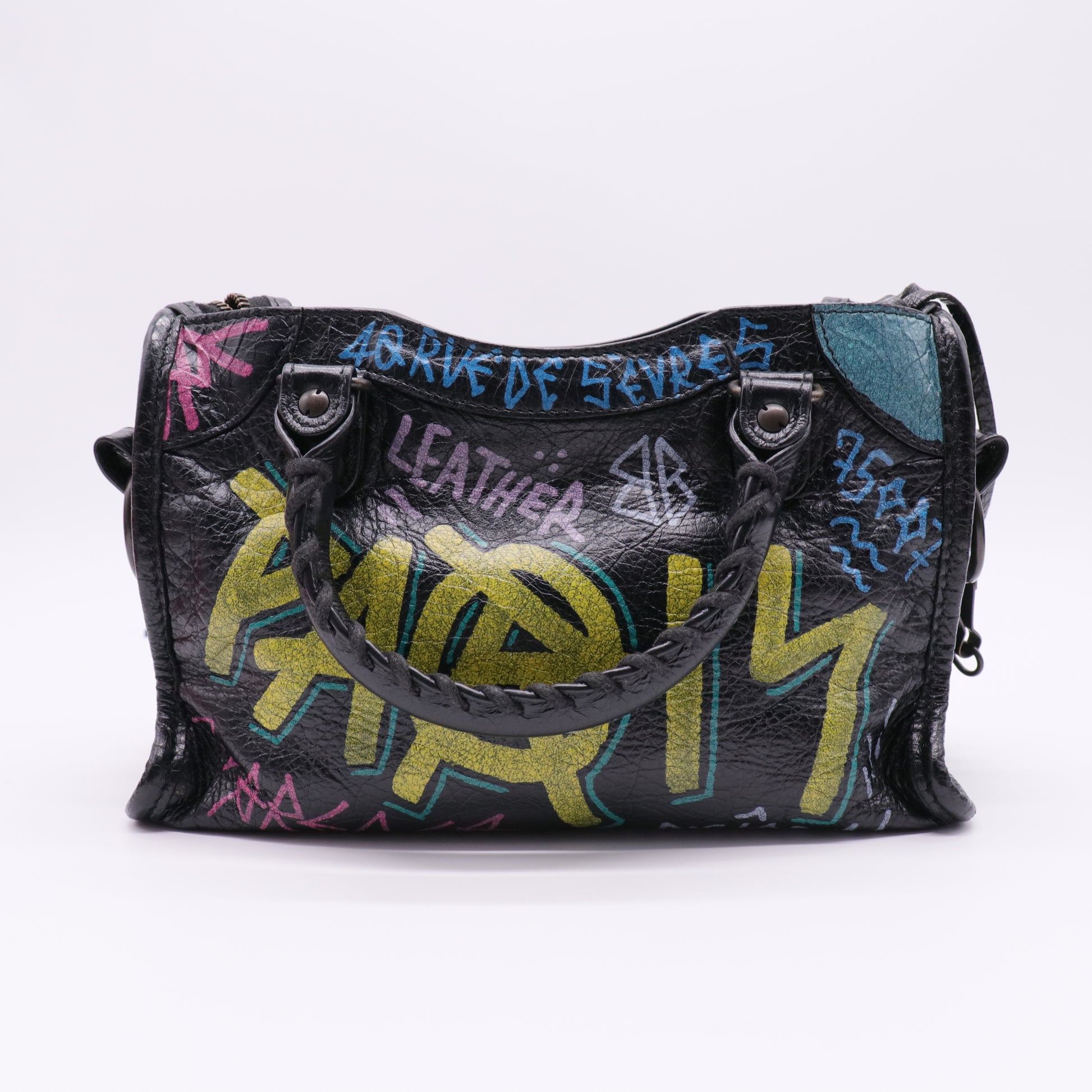 City Graffiti Classic Studs Bag Leather Mini twins