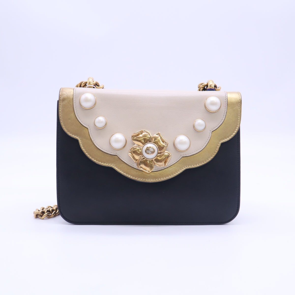 Gucci Pearly Peony Chain Shoulder Bag twins LDJ5802