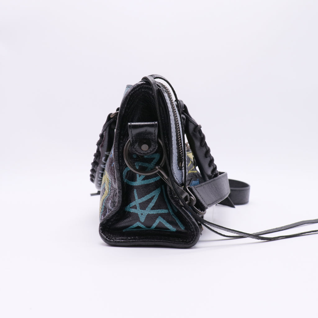 City Graffiti Classic Studs Bag Leather Mini twins