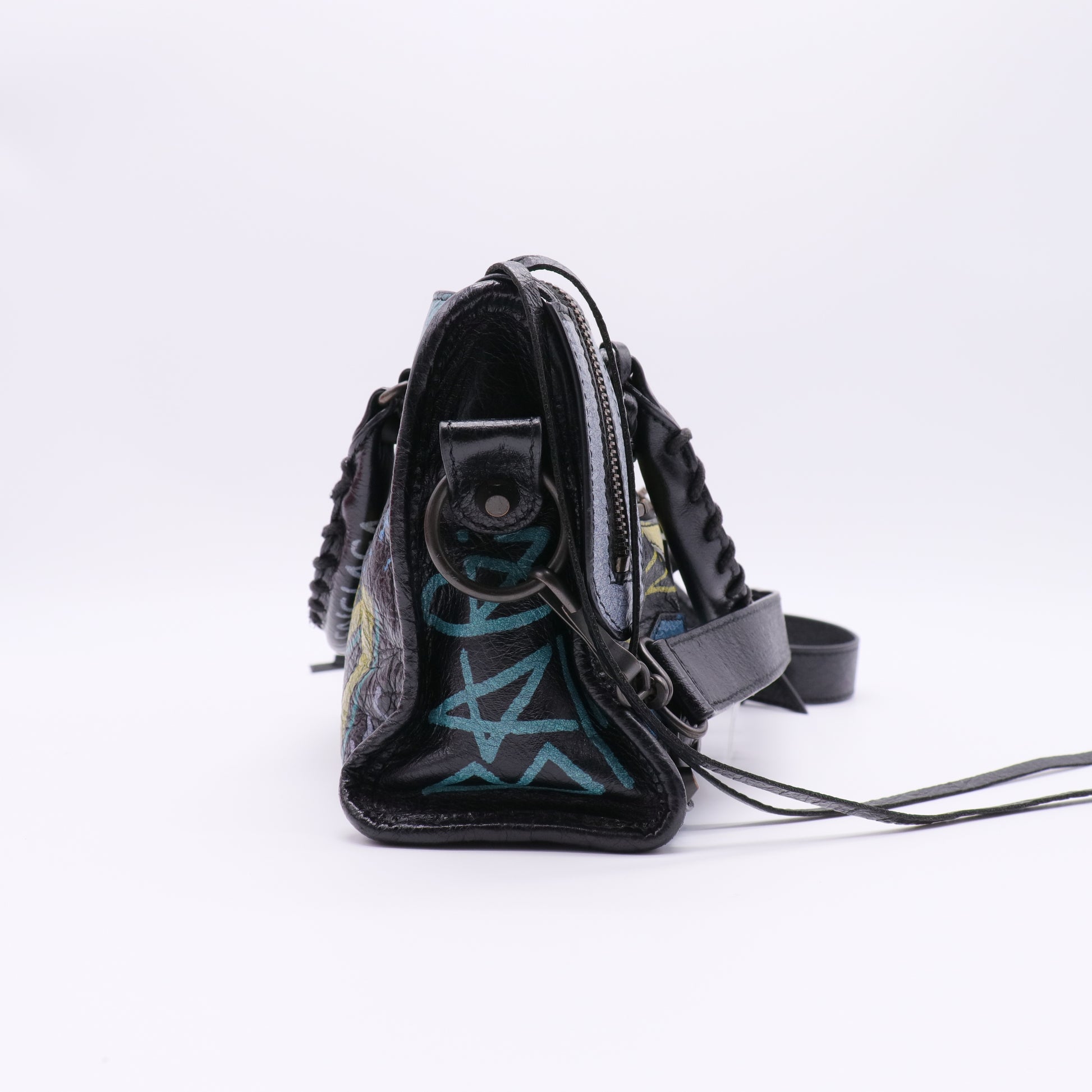 City Graffiti Classic Studs Bag Leather Mini twins