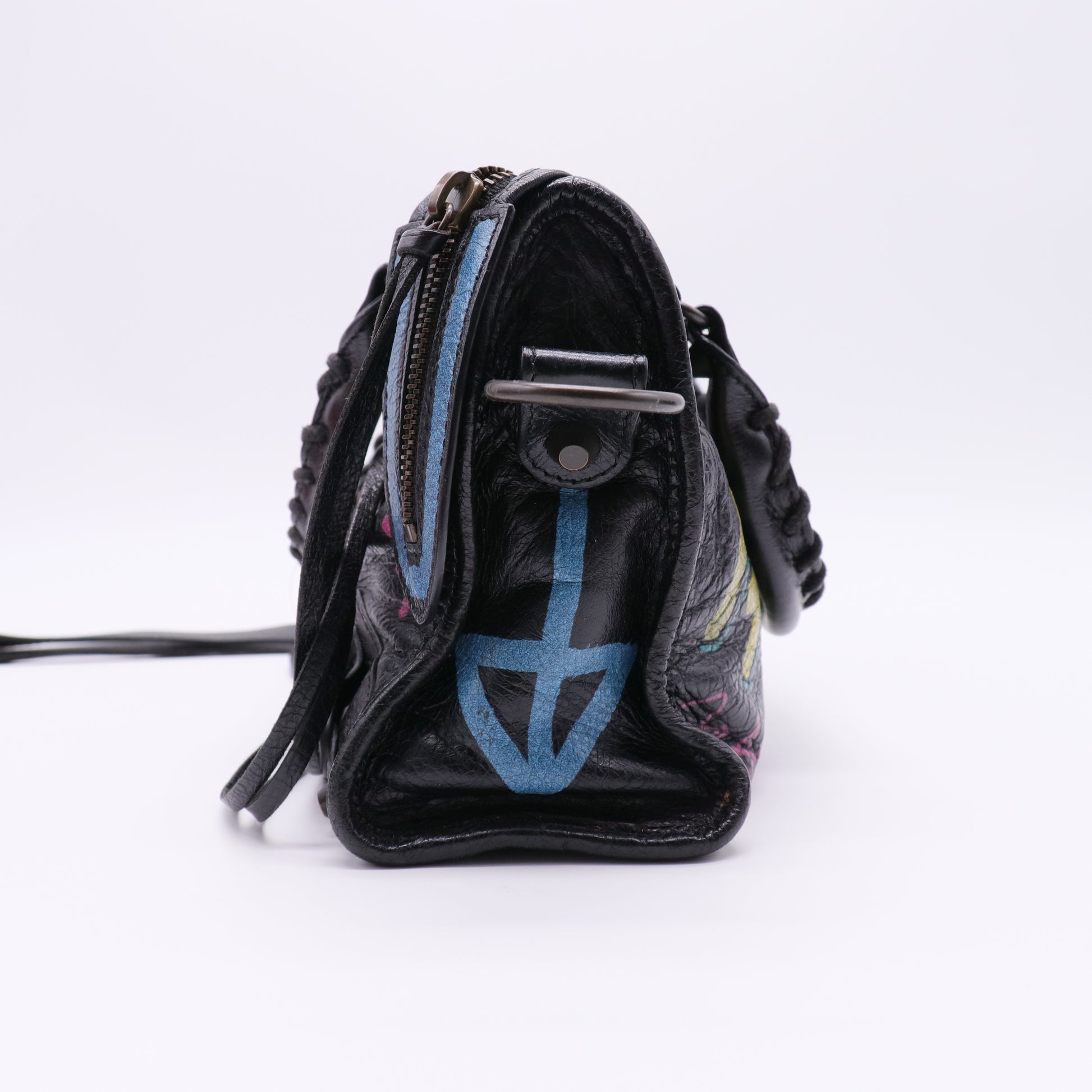 City Graffiti Classic Studs Bag Leather Mini twins