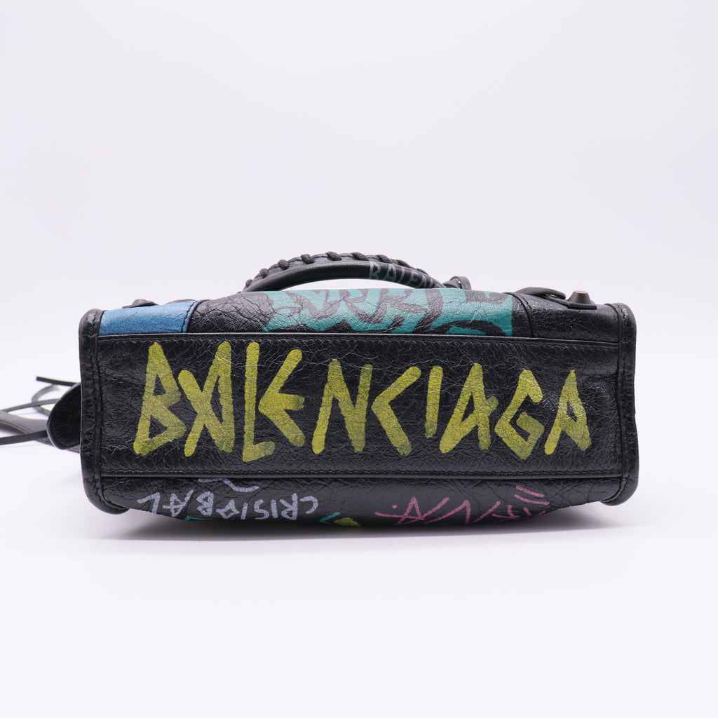 City Graffiti Classic Studs Bag Leather Mini twins