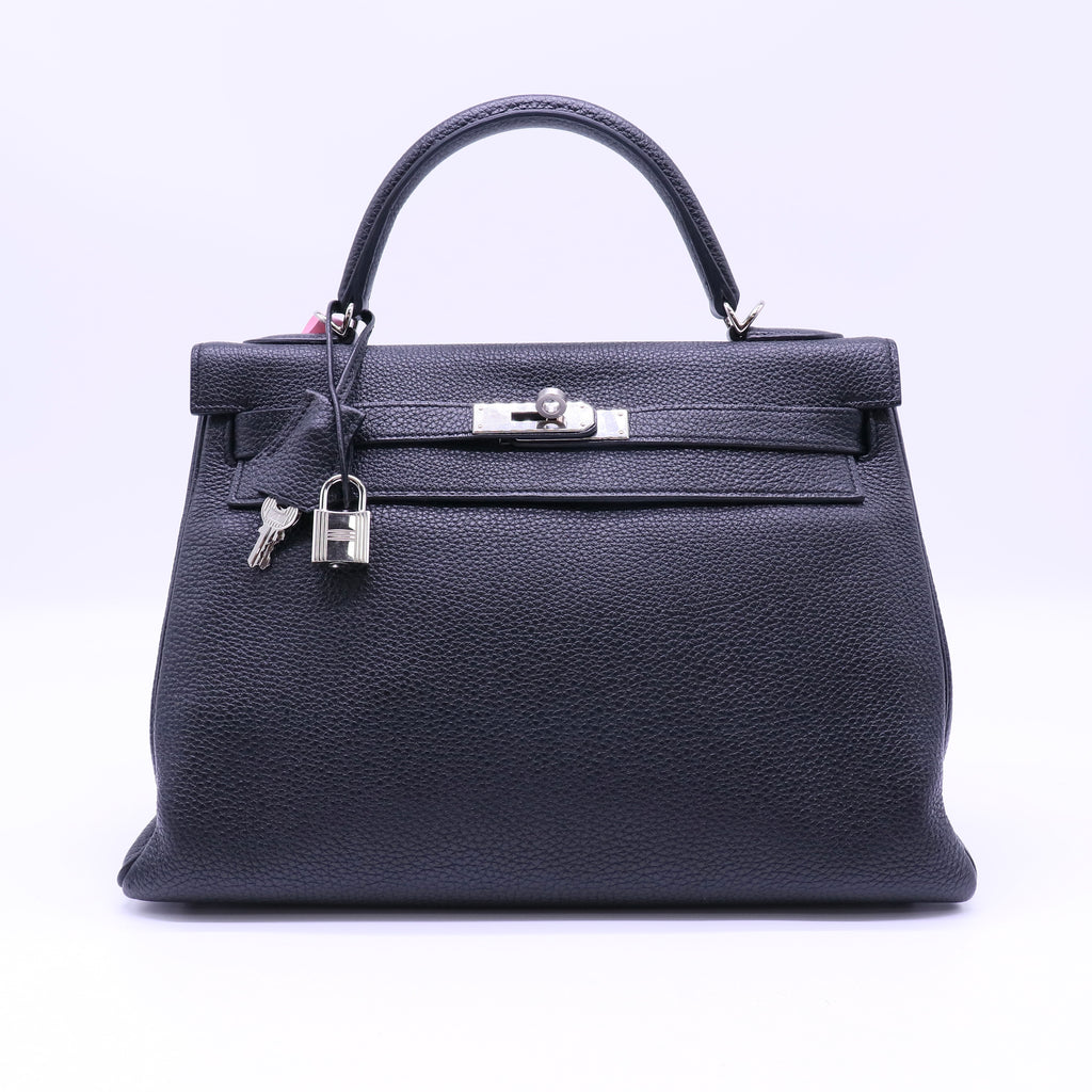 Kelly Handbag with Palladium Hardware 32 twins LDJ4356