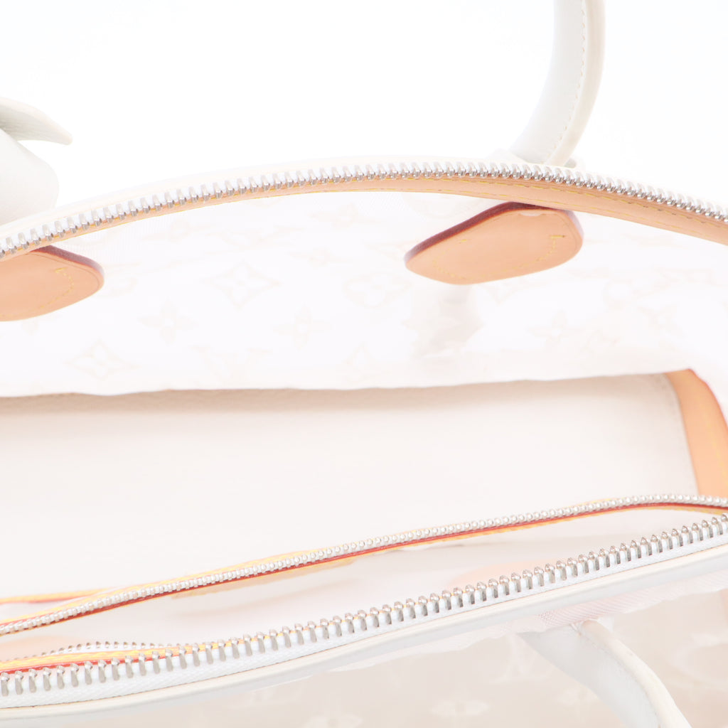 Louis Vuitton Transparence Lockit Handbag Mesh and Leather East West