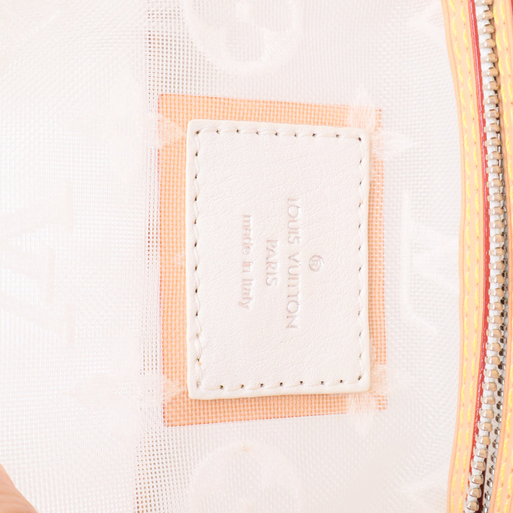 Louis Vuitton Transparence Lockit Handbag Mesh and Leather East West