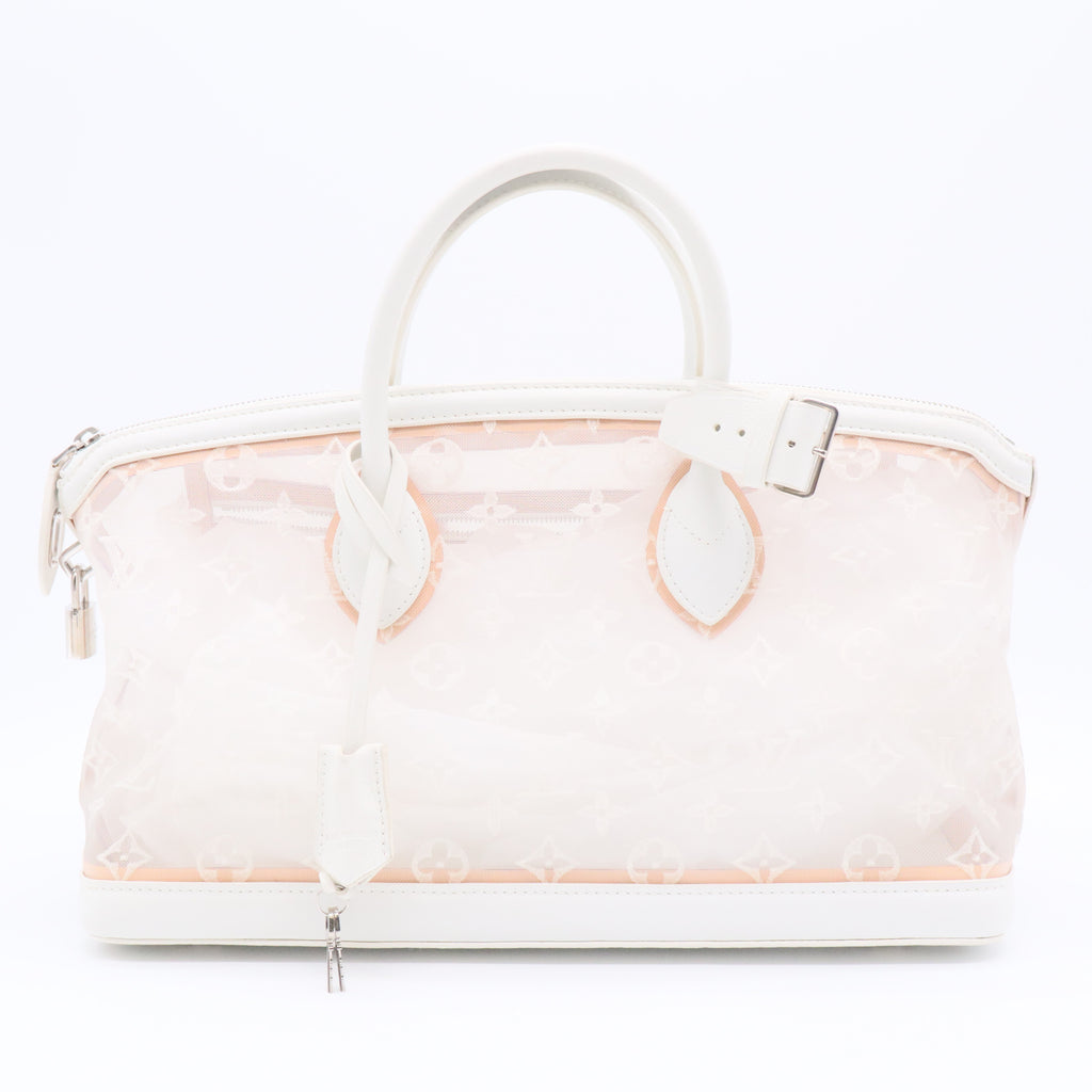 Louis Vuitton Transparence Lockit Handbag Mesh and Leather East West