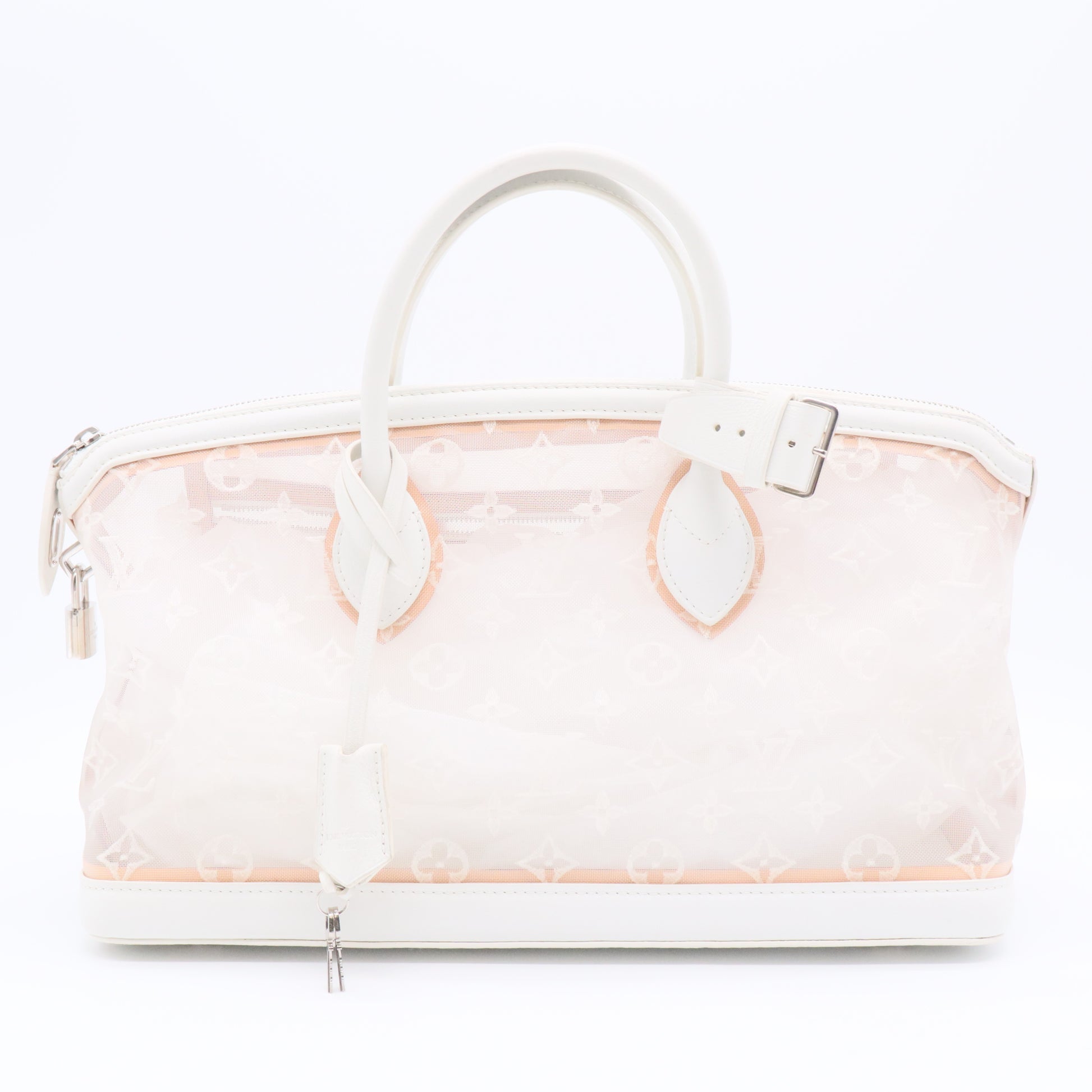 Louis Vuitton Transparence Lockit Handbag Mesh and Leather East West
