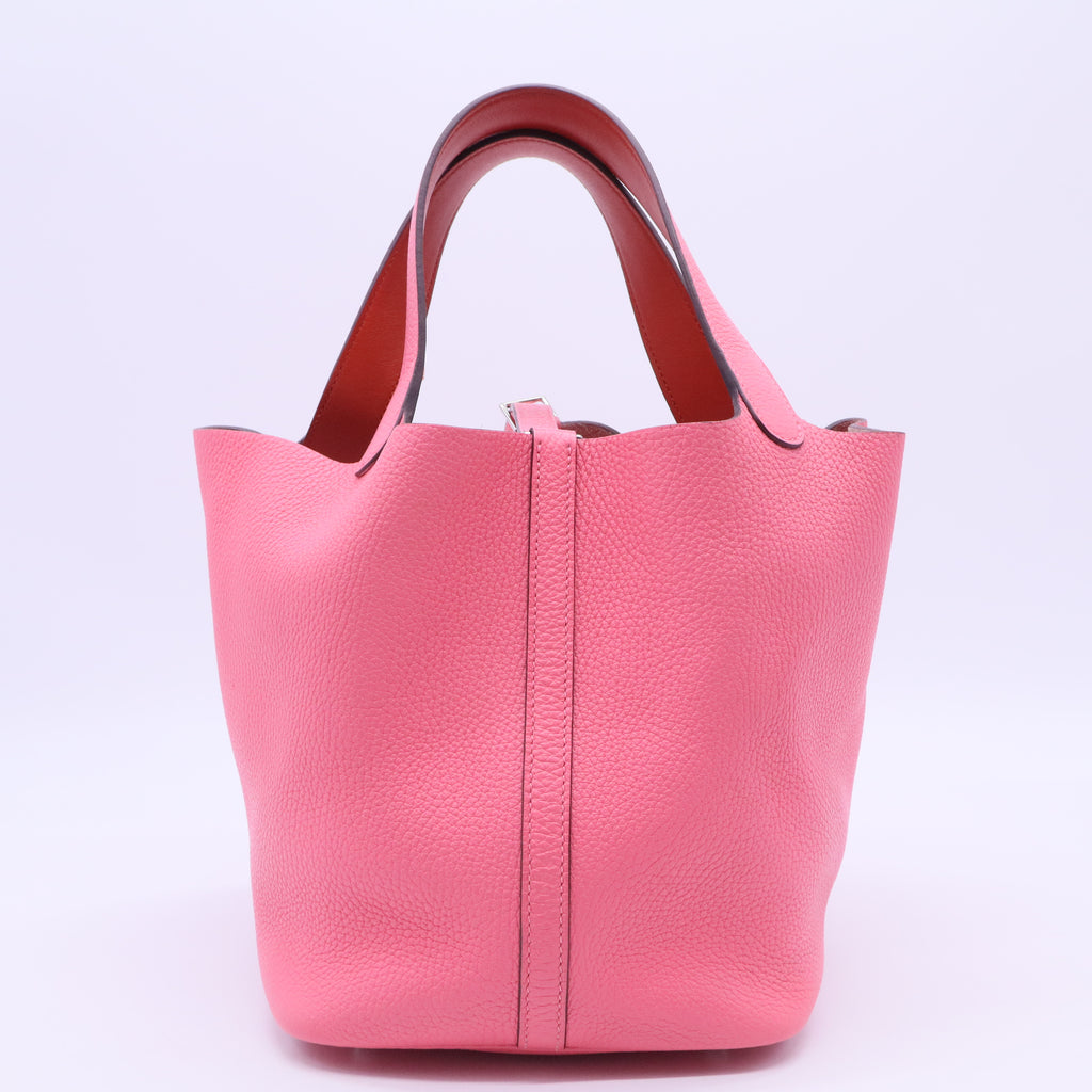 Taurillon Clemence Picotin Lock 18 PM Bubblegum Pink B20242
