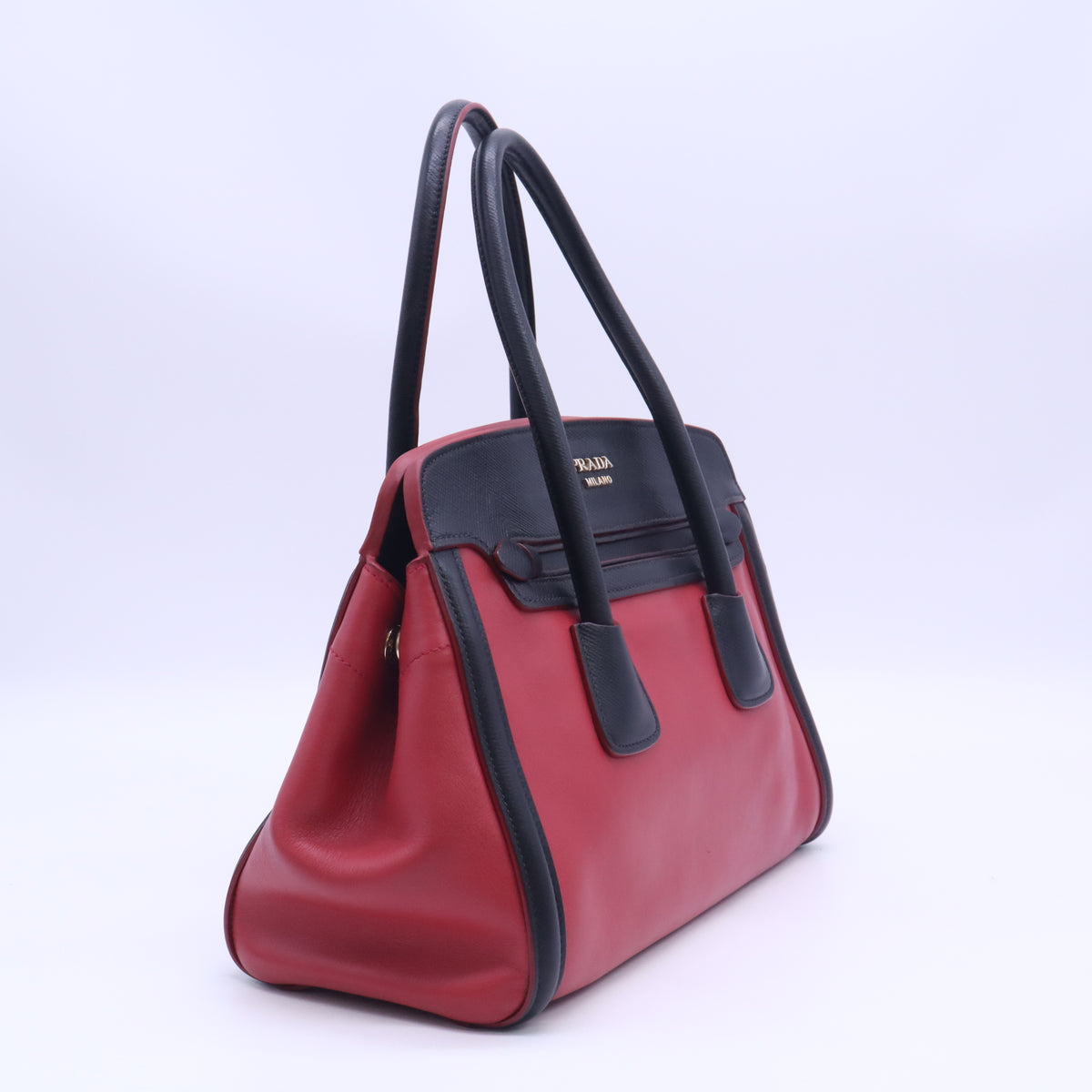 Prada Saffiano Leather Top Handle Bag Twins B23666