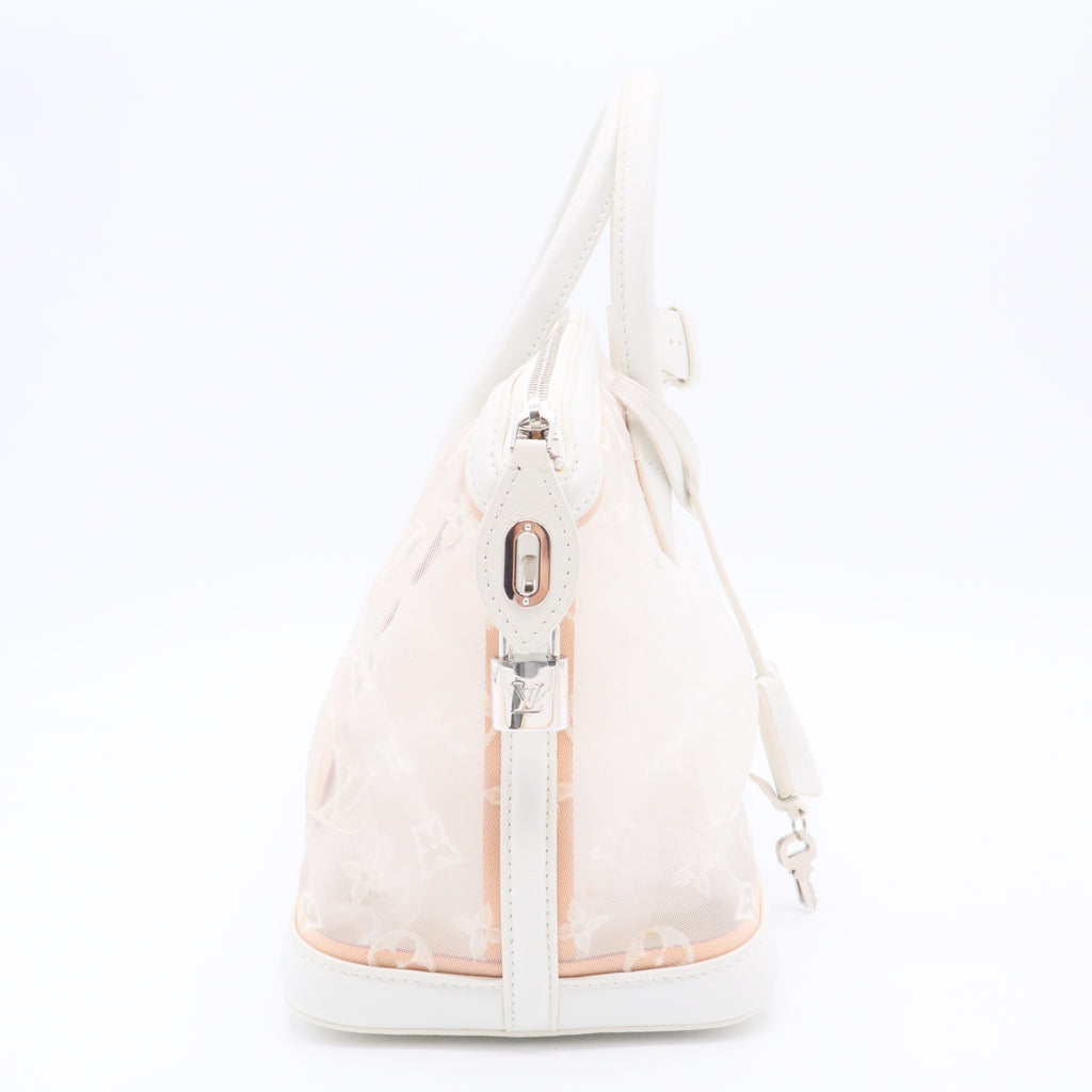 Louis Vuitton Transparence Lockit Handbag Mesh and Leather East West