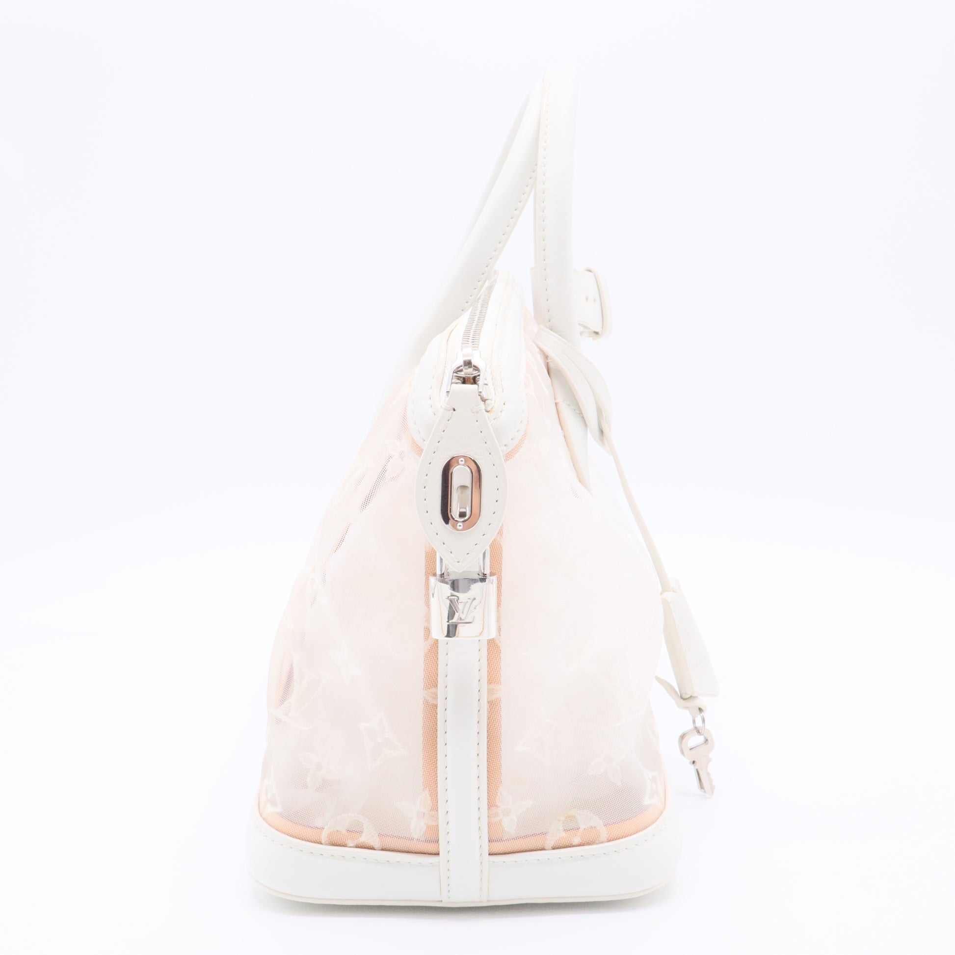 Louis Vuitton Transparence Lockit Handbag Mesh and Leather East West