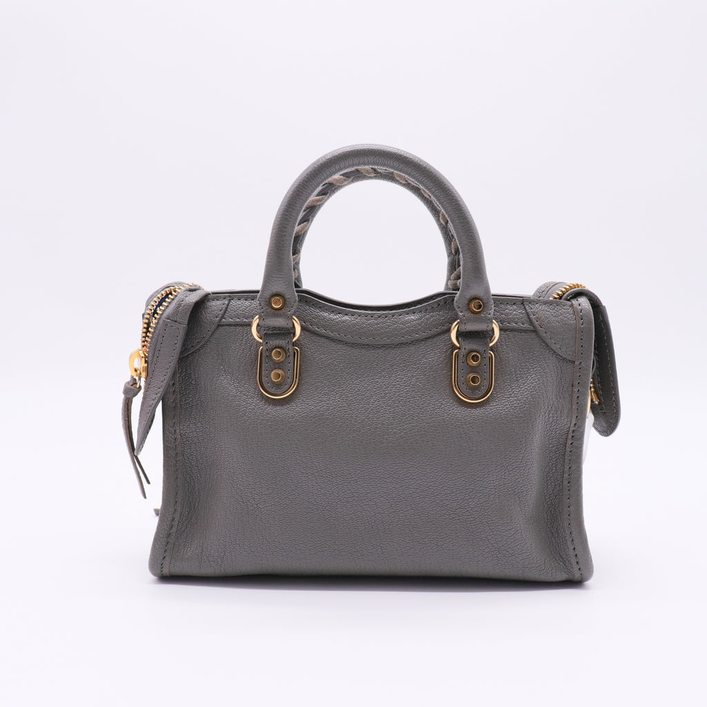 Chevre Gold Metallic Edge Hardware Nano City twins