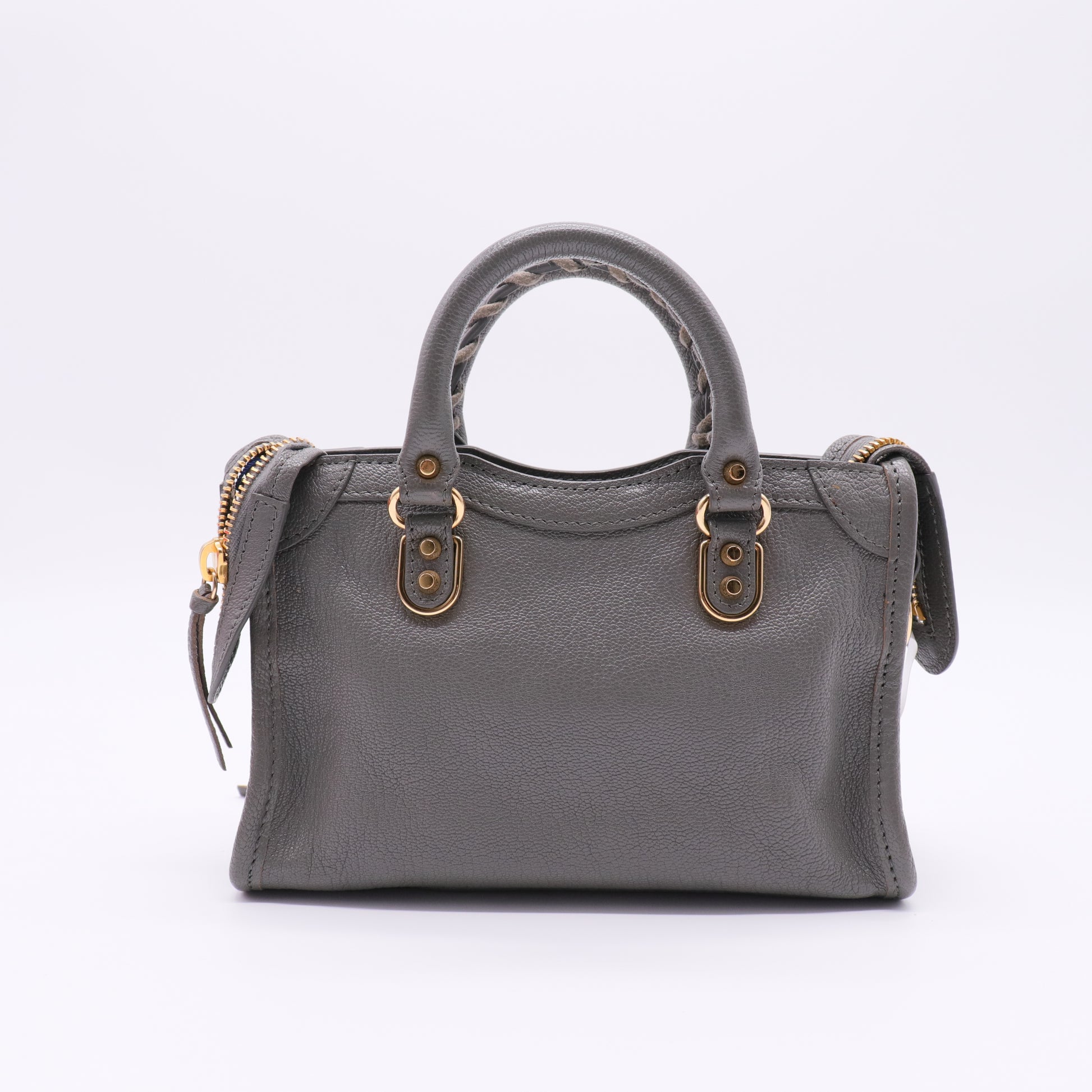 Chevre Gold Metallic Edge Hardware Nano City twins