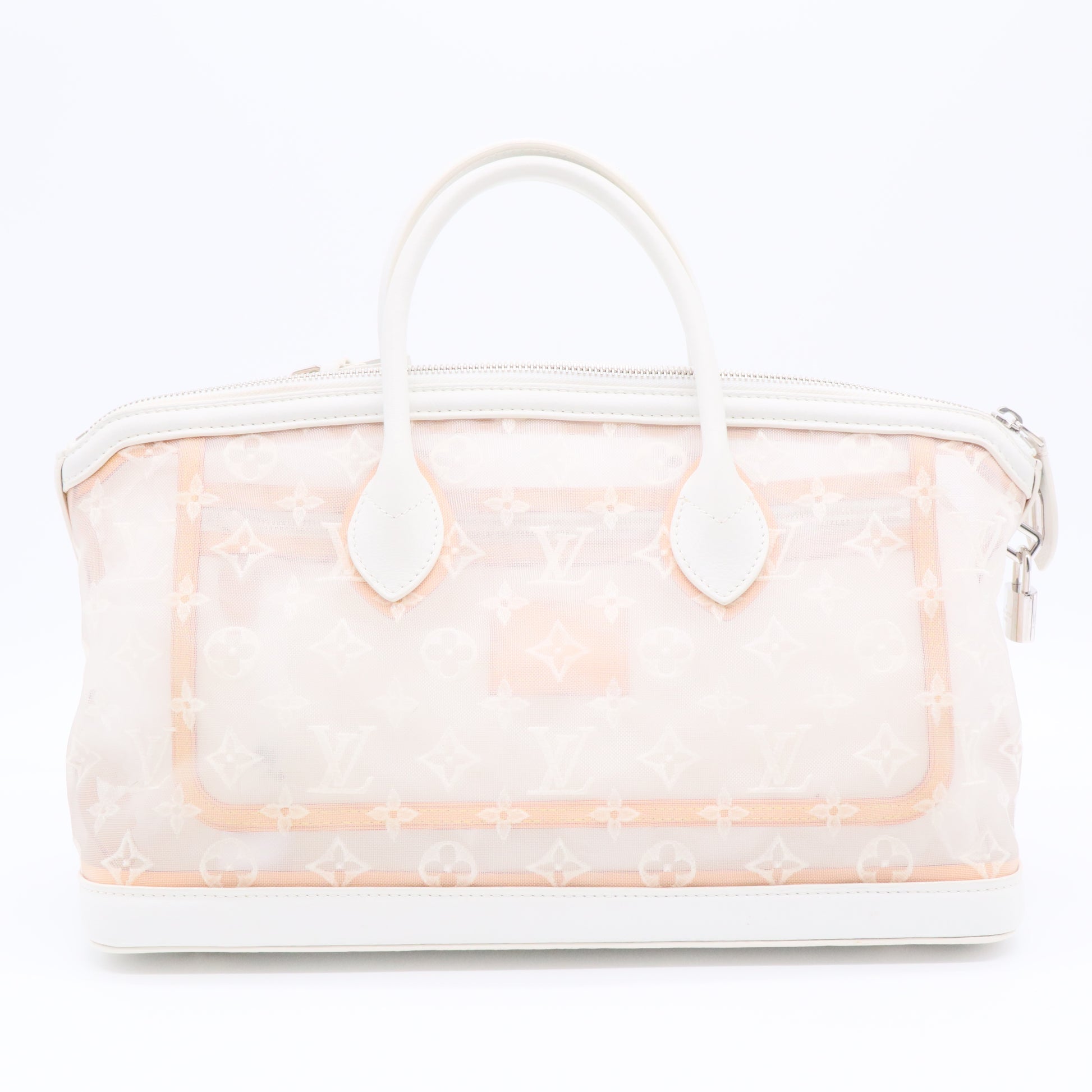 Louis Vuitton Transparence Lockit Handbag Mesh and Leather East West
