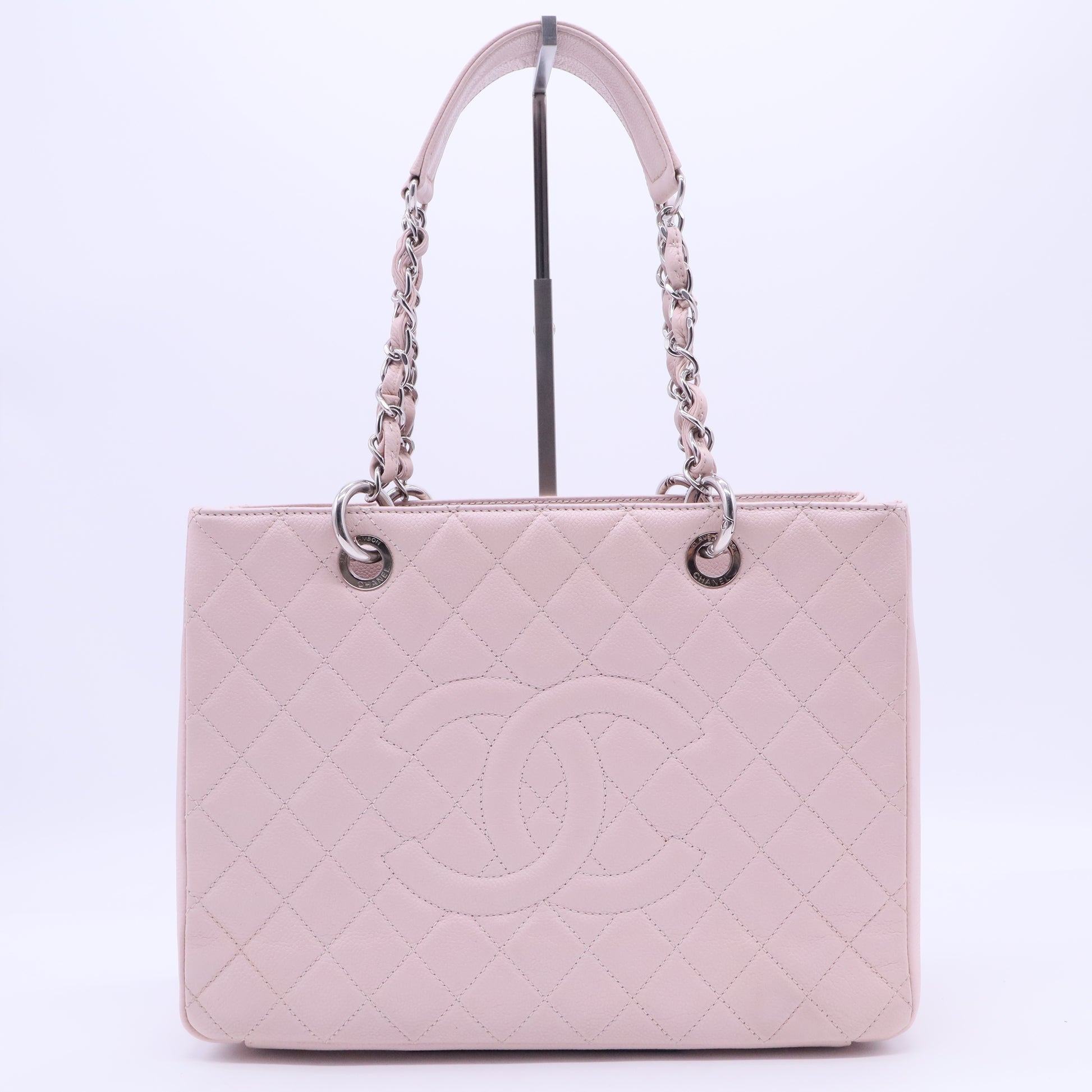 Caviar Quilted Grand Shopping Tote GST Rose Clair B20256