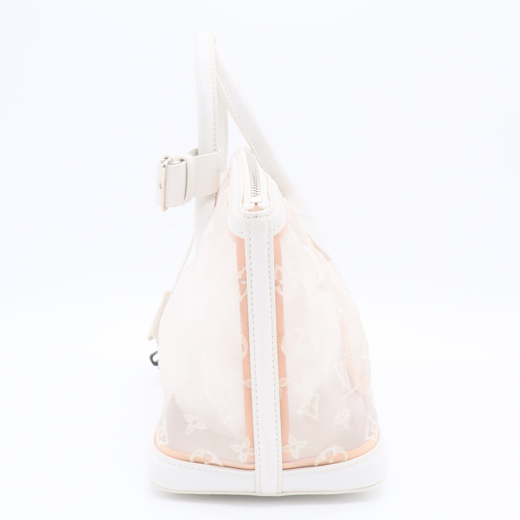 Louis Vuitton Transparence Lockit Handbag Mesh and Leather East West