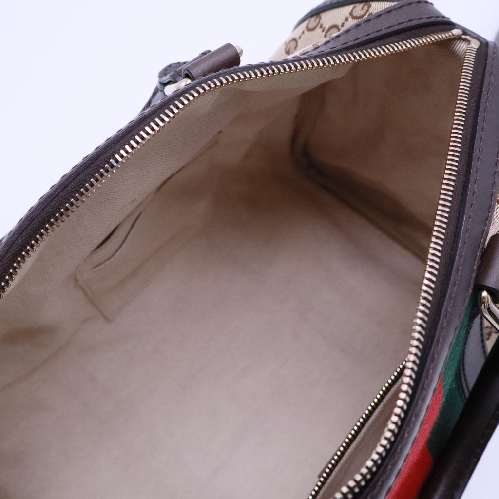 Vintage Web Boston Bag GG Canvas Medium