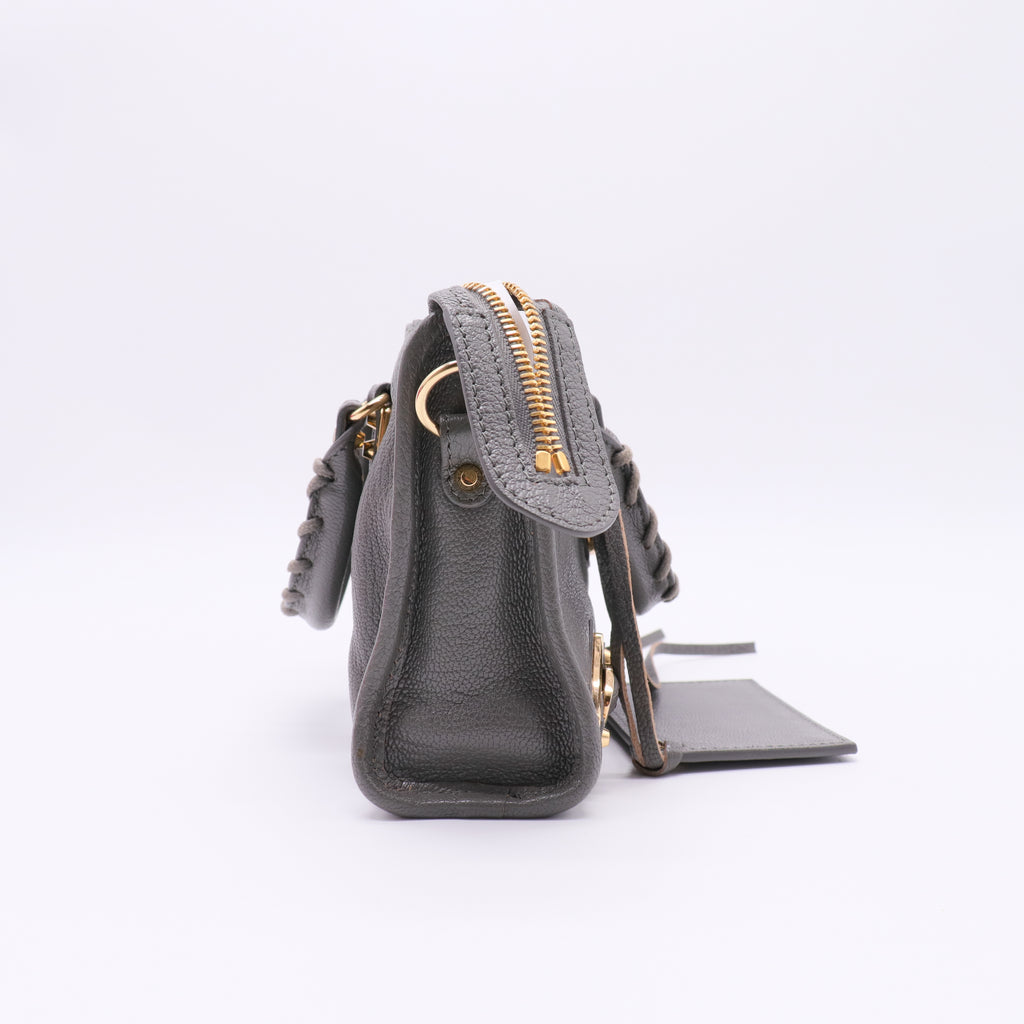 Chevre Gold Metallic Edge Hardware Nano City twins