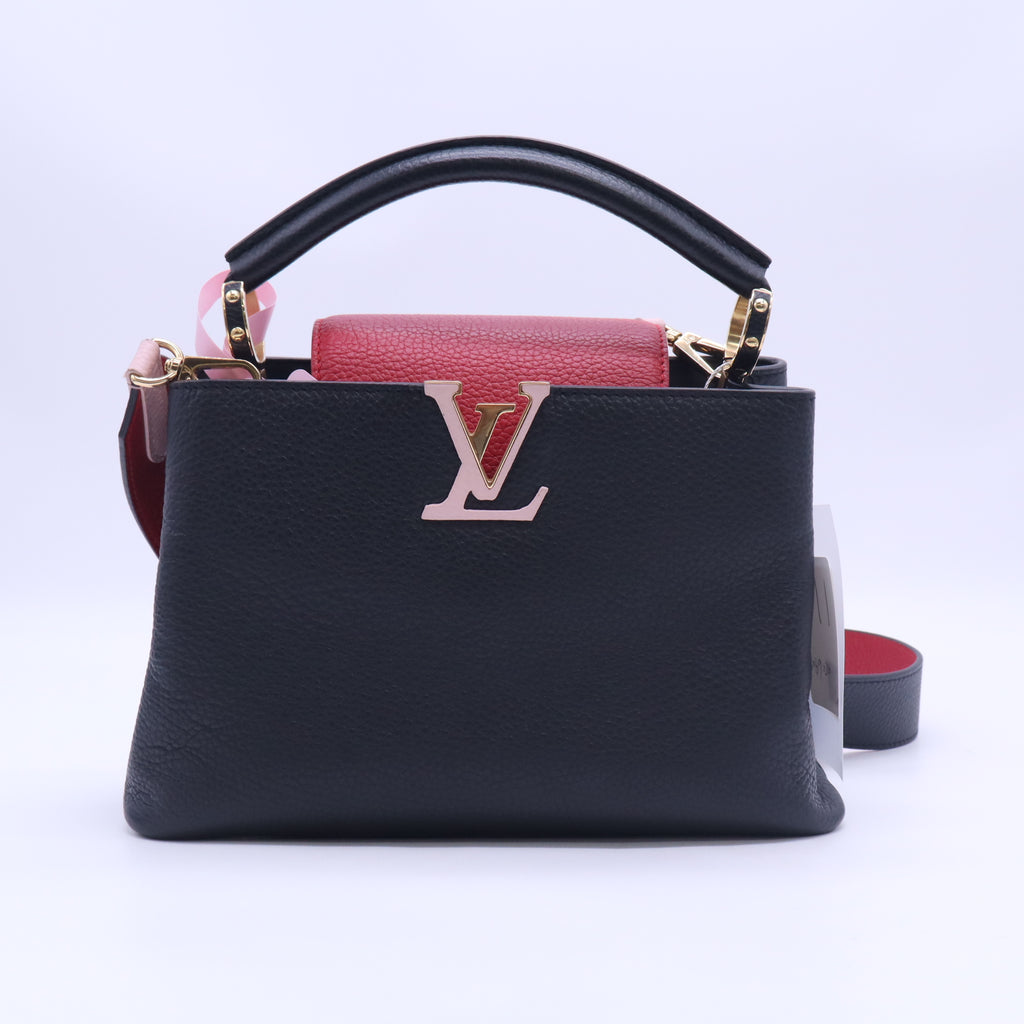 Louis Vuitton Taurillon Capucines Beige Red twins LDJ5814