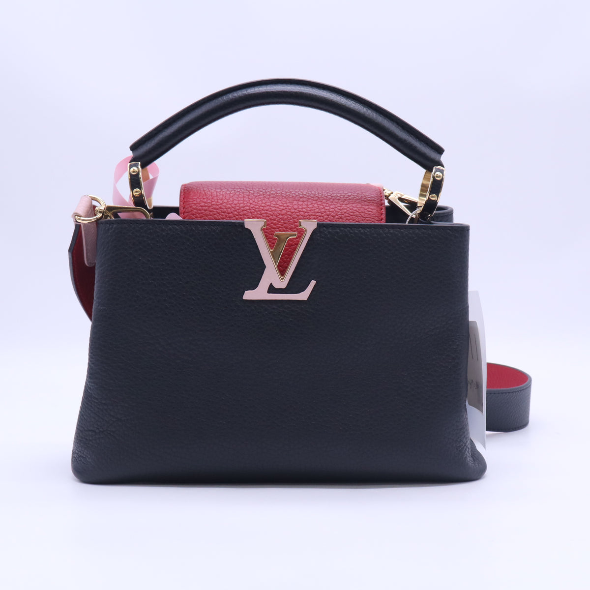 Louis Vuitton Taurillon Capucines Beige Red twins LDJ5814