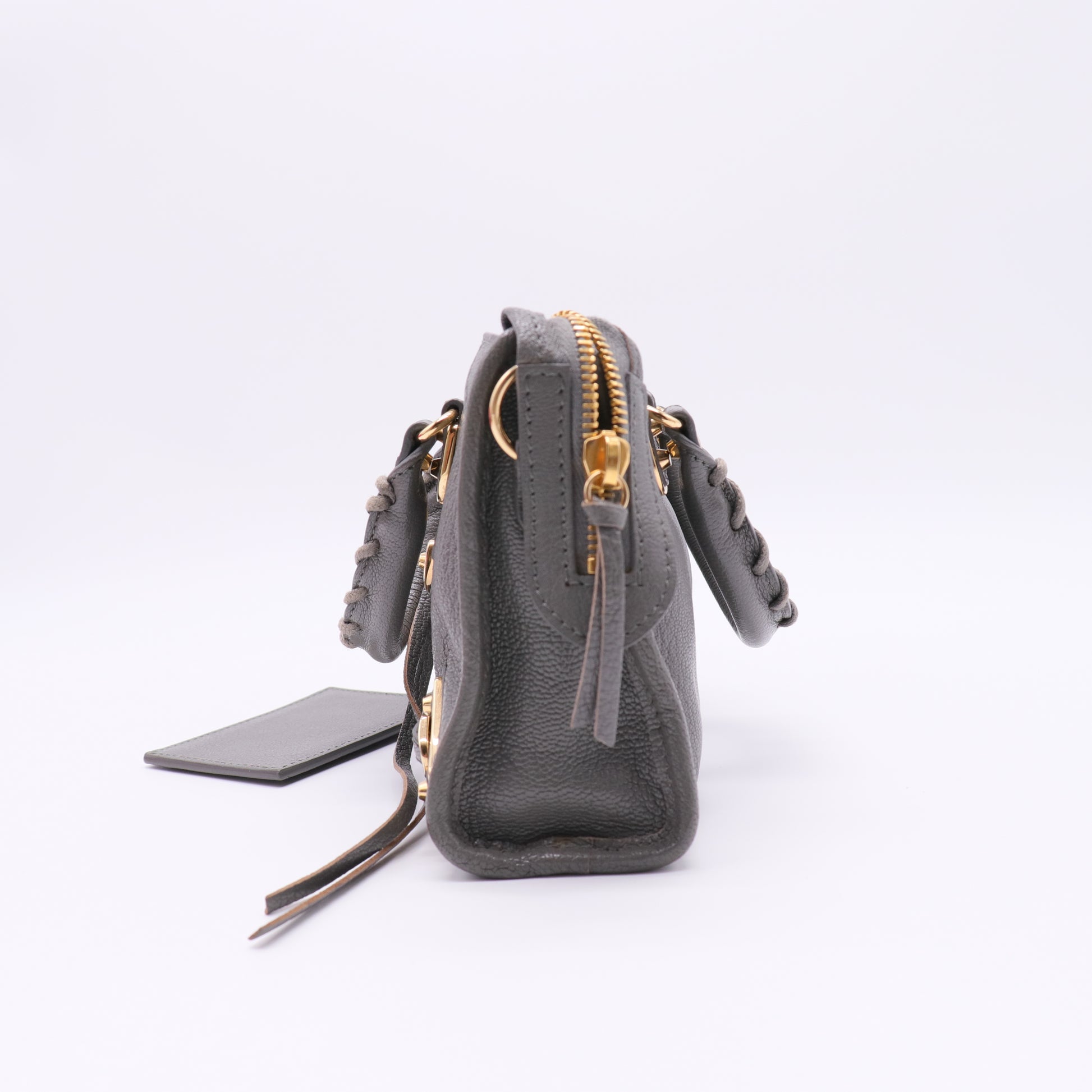 Chevre Gold Metallic Edge Hardware Nano City twins