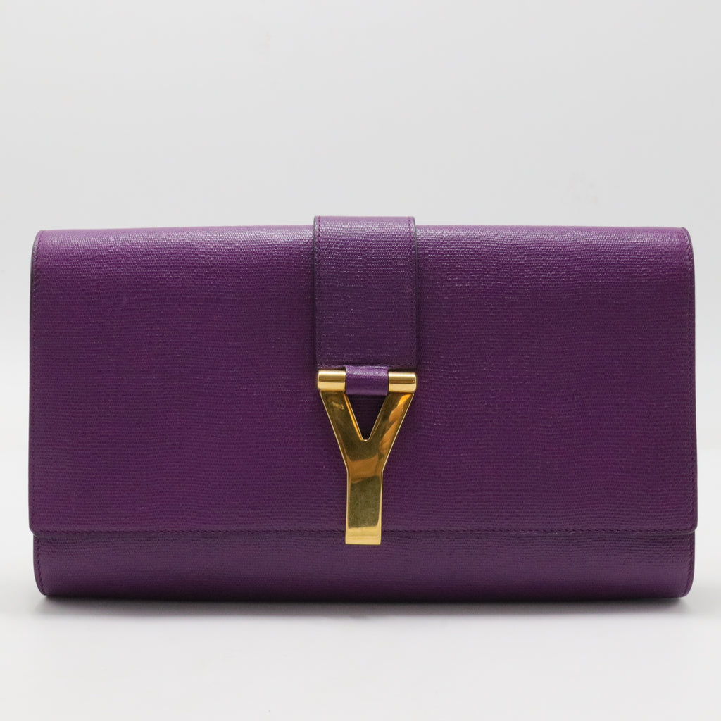 Chyc pouch in purple leather