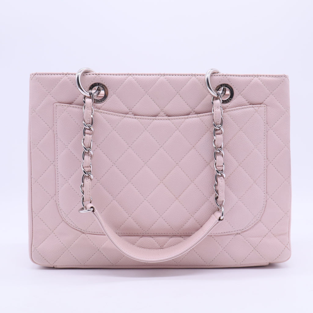 Caviar Quilted Grand Shopping Tote GST Rose Clair B20256