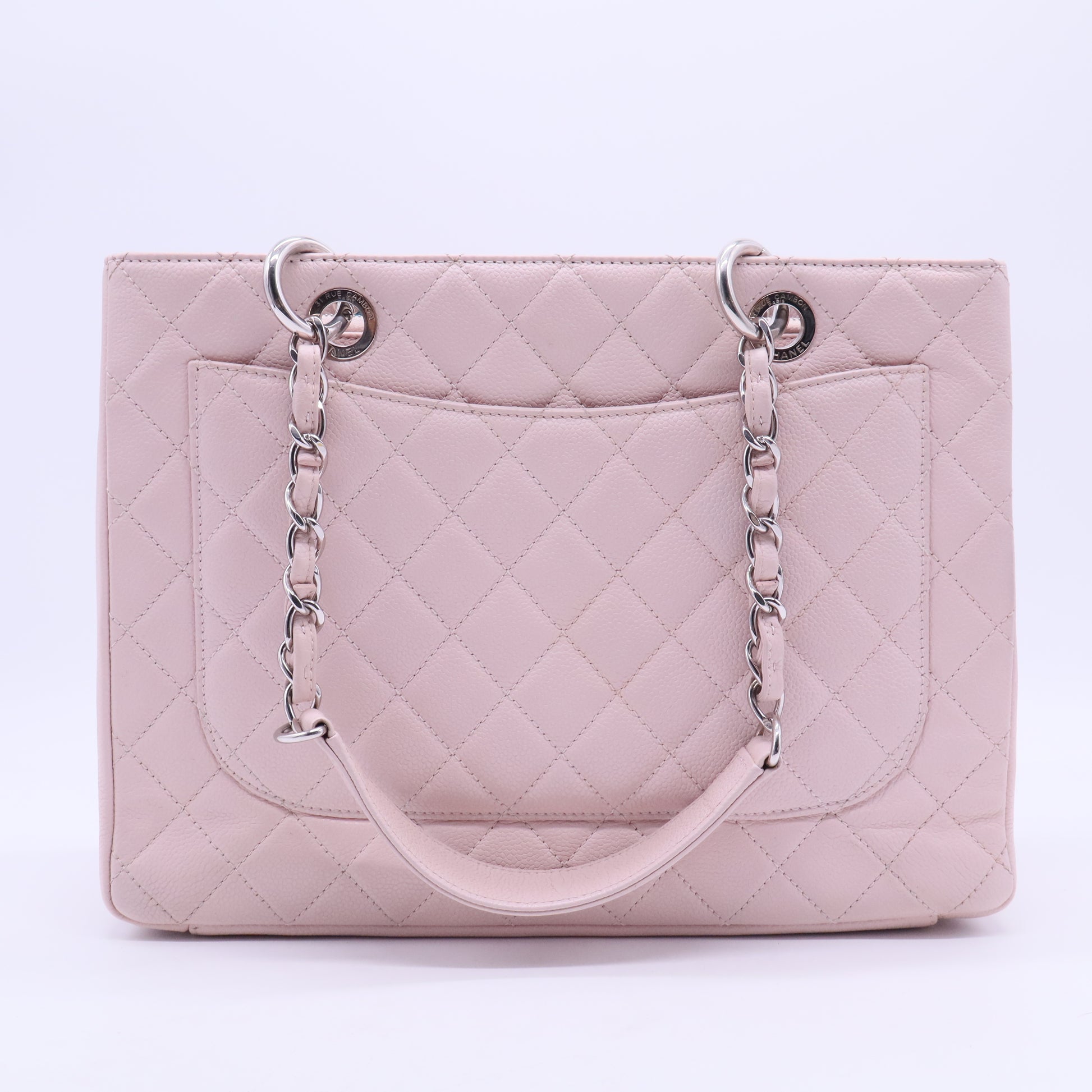 Caviar Quilted Grand Shopping Tote GST Rose Clair B20256