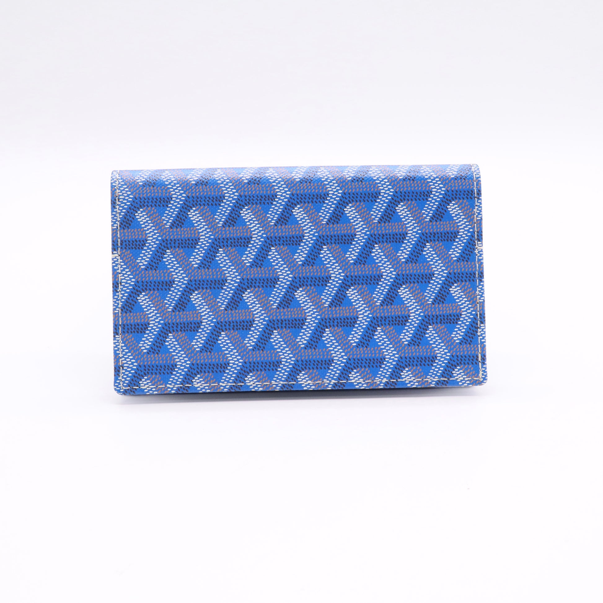 Goyardine Grenelle Passport Wallet Sky Blue twins