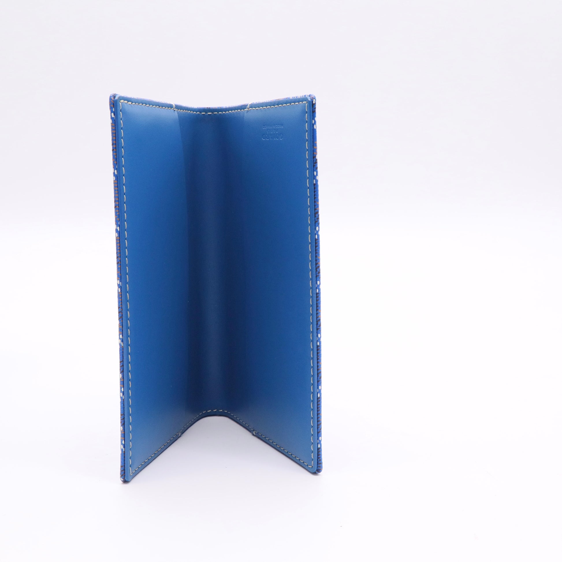 Goyardine Grenelle Passport Wallet Sky Blue twins