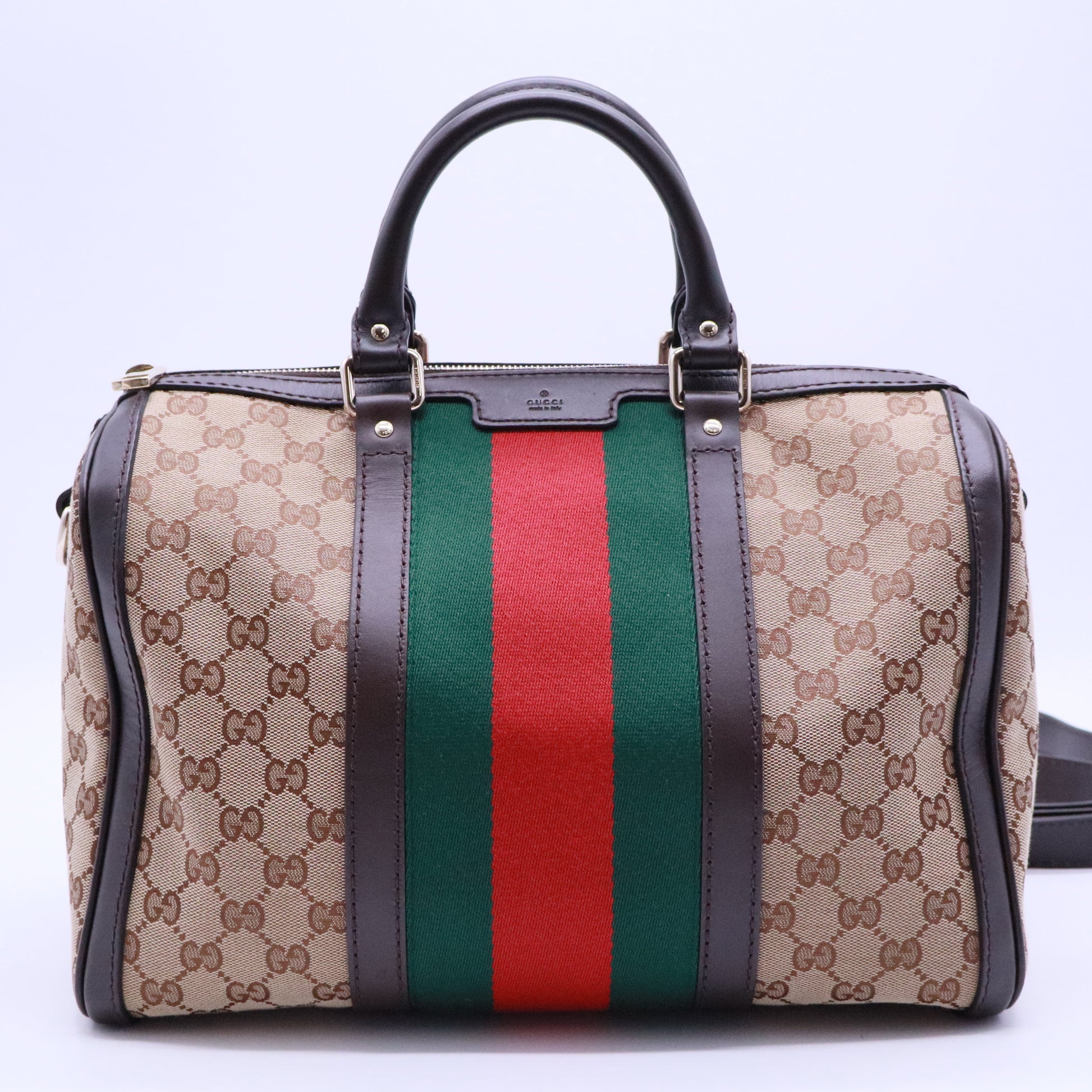 Vintage Web Boston Bag GG Canvas Medium